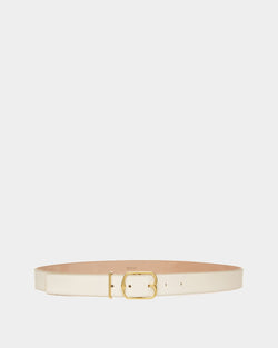 Ceinture Emblem En Cuir Ivoire