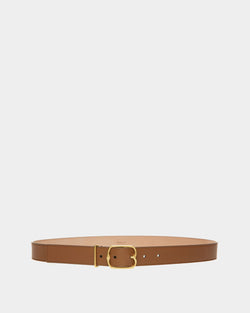 Emblem 30mm Belt In Brown Leather