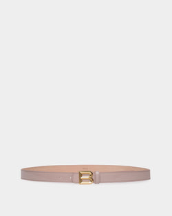 B Bold 25mm Belt In Light Beige Patent Leather