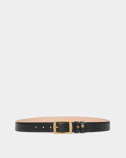 Glen 30mm Belt in Black Leather