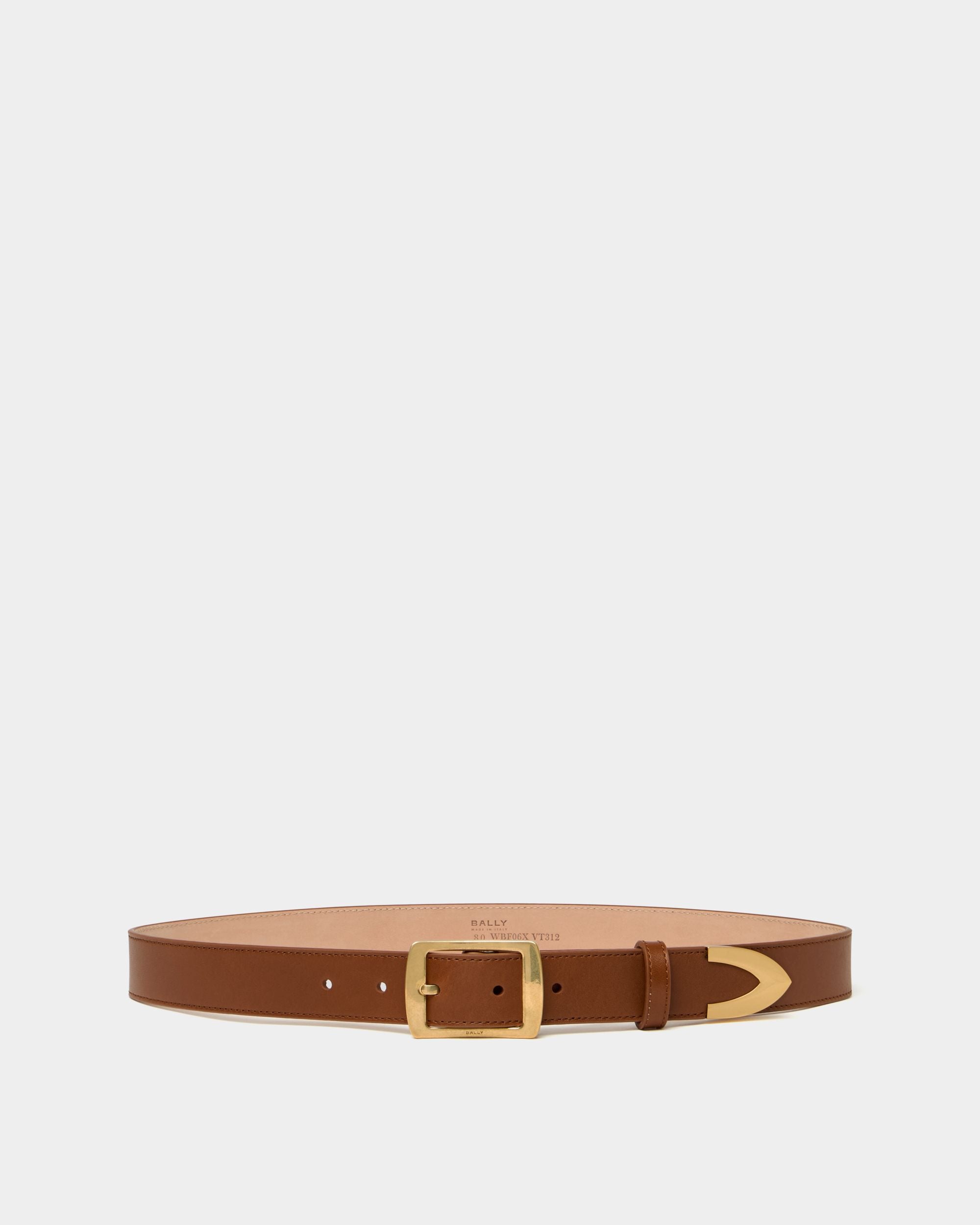 Bally Global - Glen 30 mm Gürtel aus bernsteinbraunem Leder - Brown
