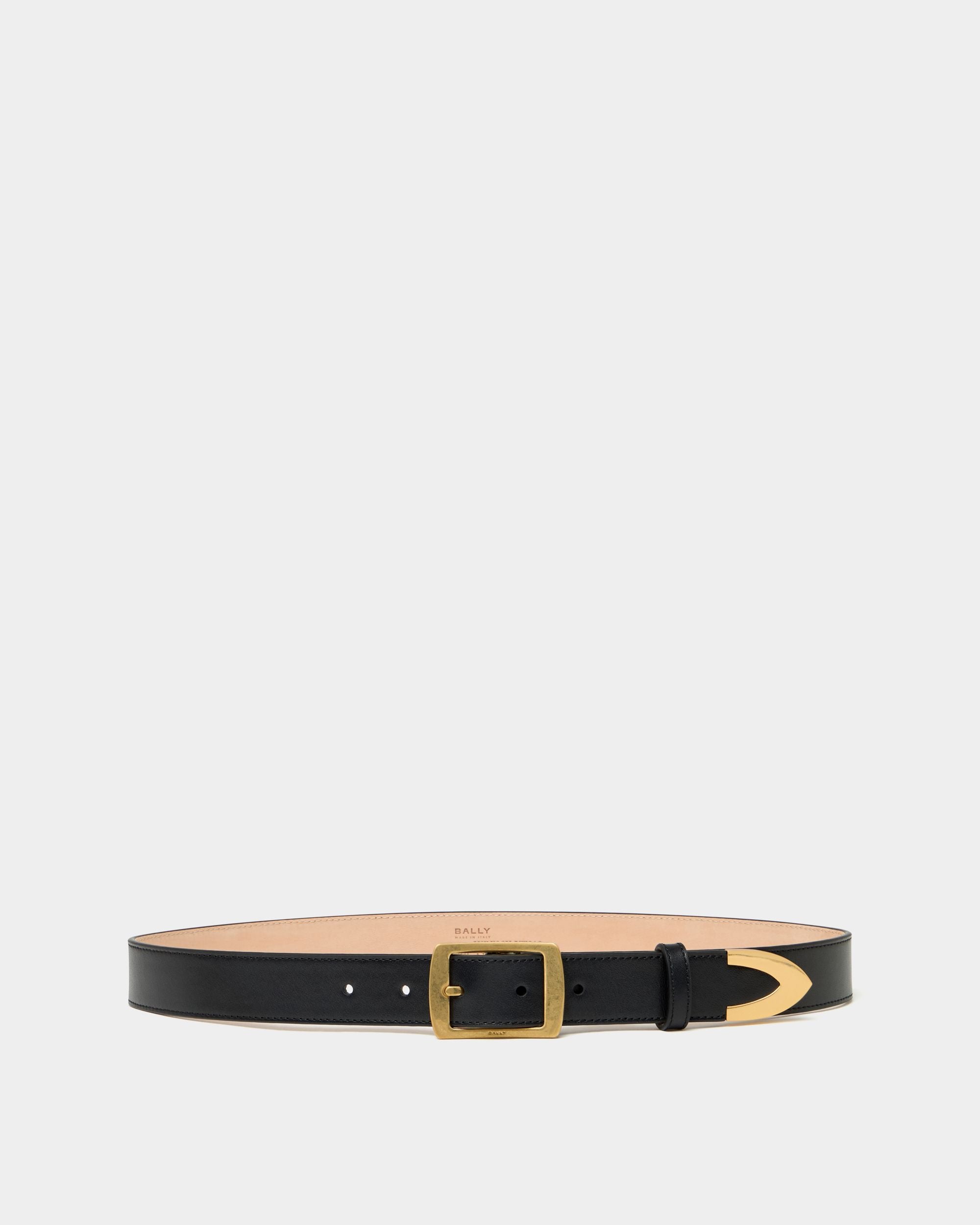 Bally Global - Cinturón Glen 30 mm de piel en negro - Negro