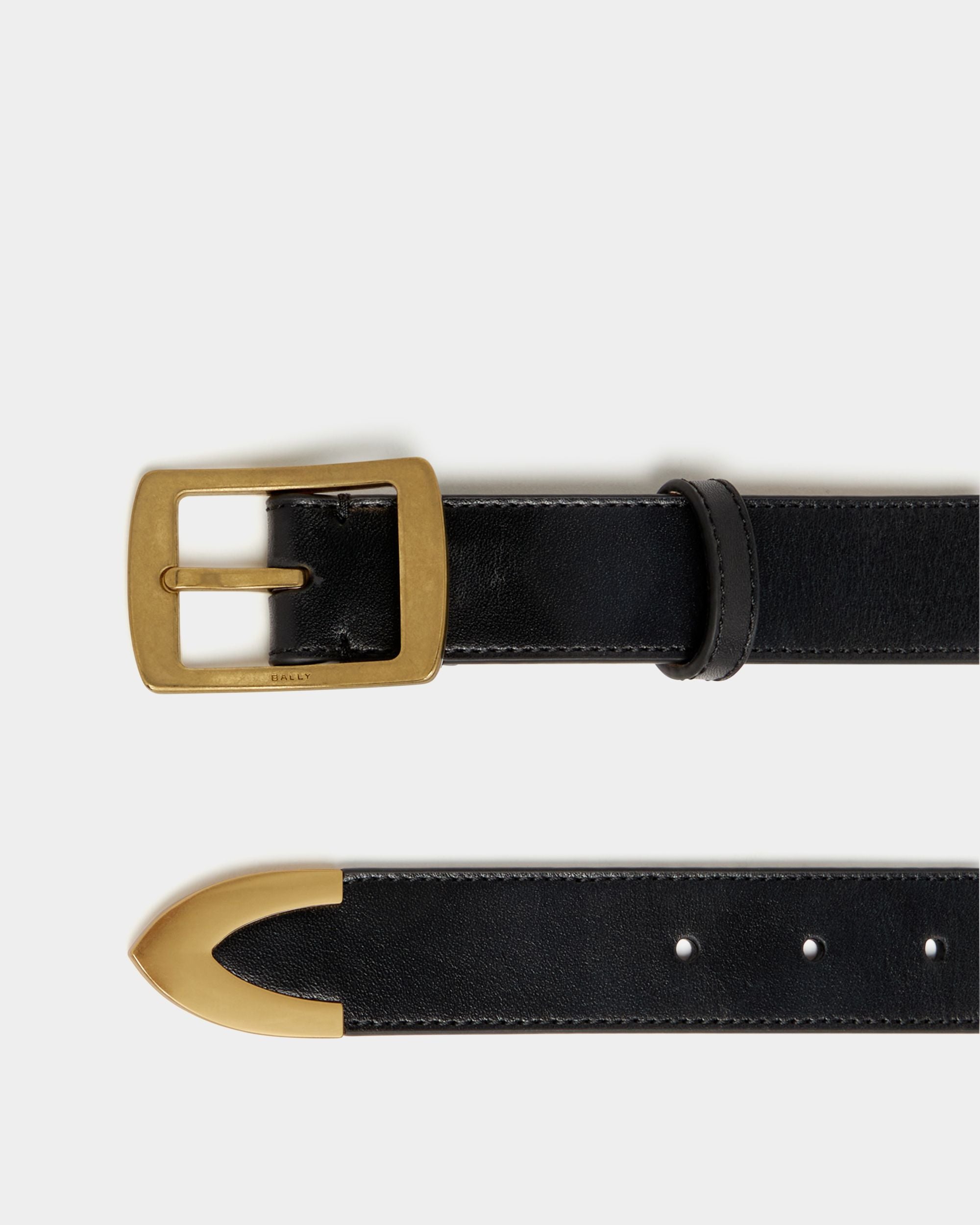 Bally Global - Cinturón Glen 30 mm de piel en negro - Negro