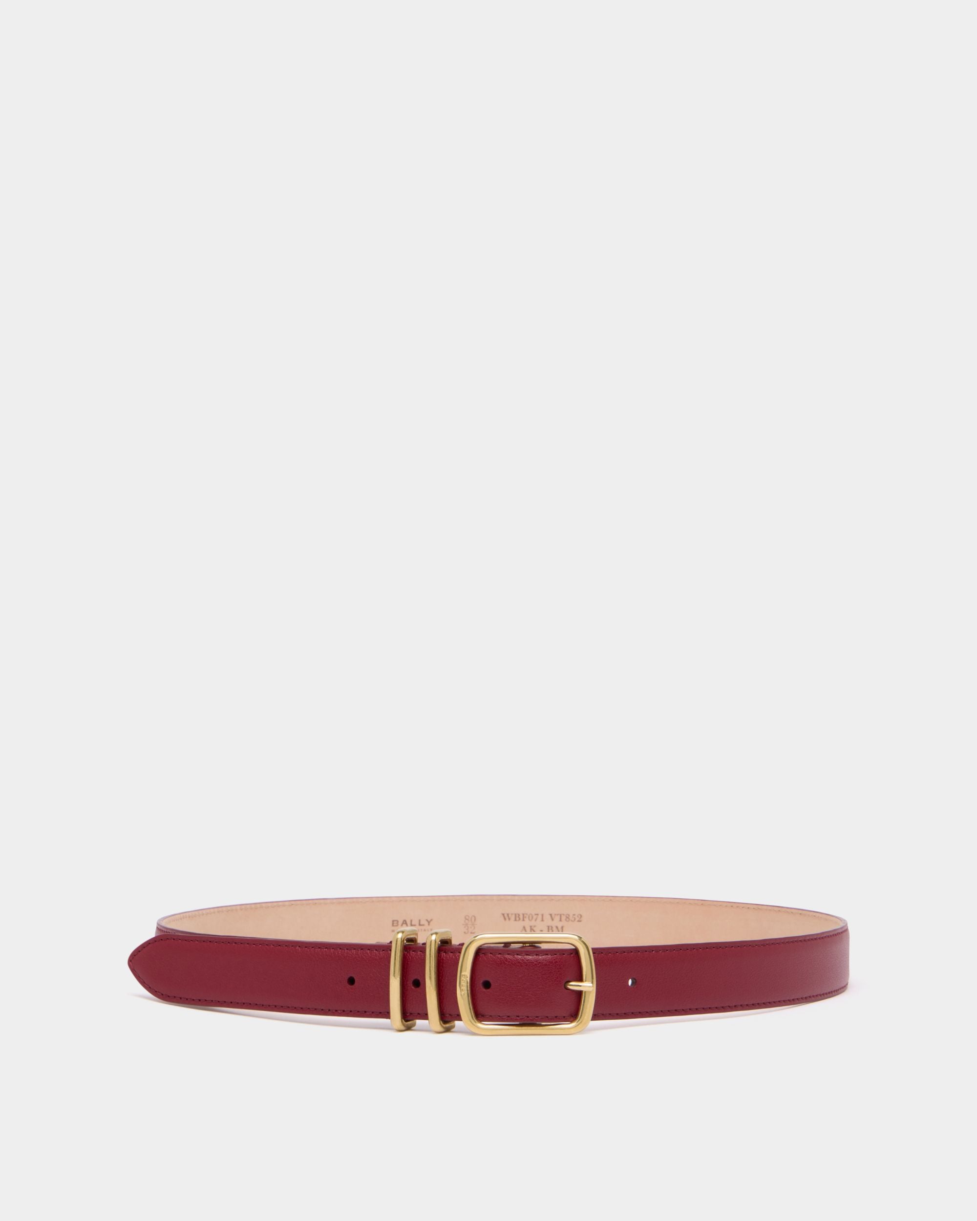 Bally Global - Orson 25 mm Belt in Ruby Red Leather - Red