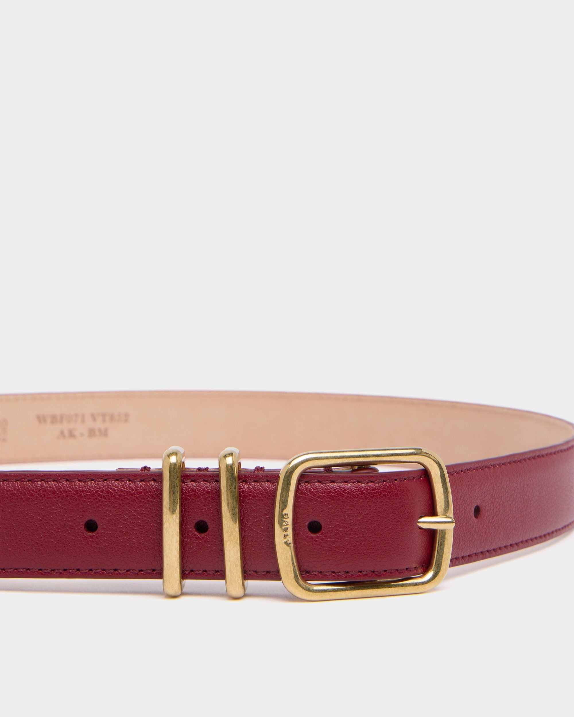 Bally Global - Orson 25 mm Belt in Ruby Red Leather - Red