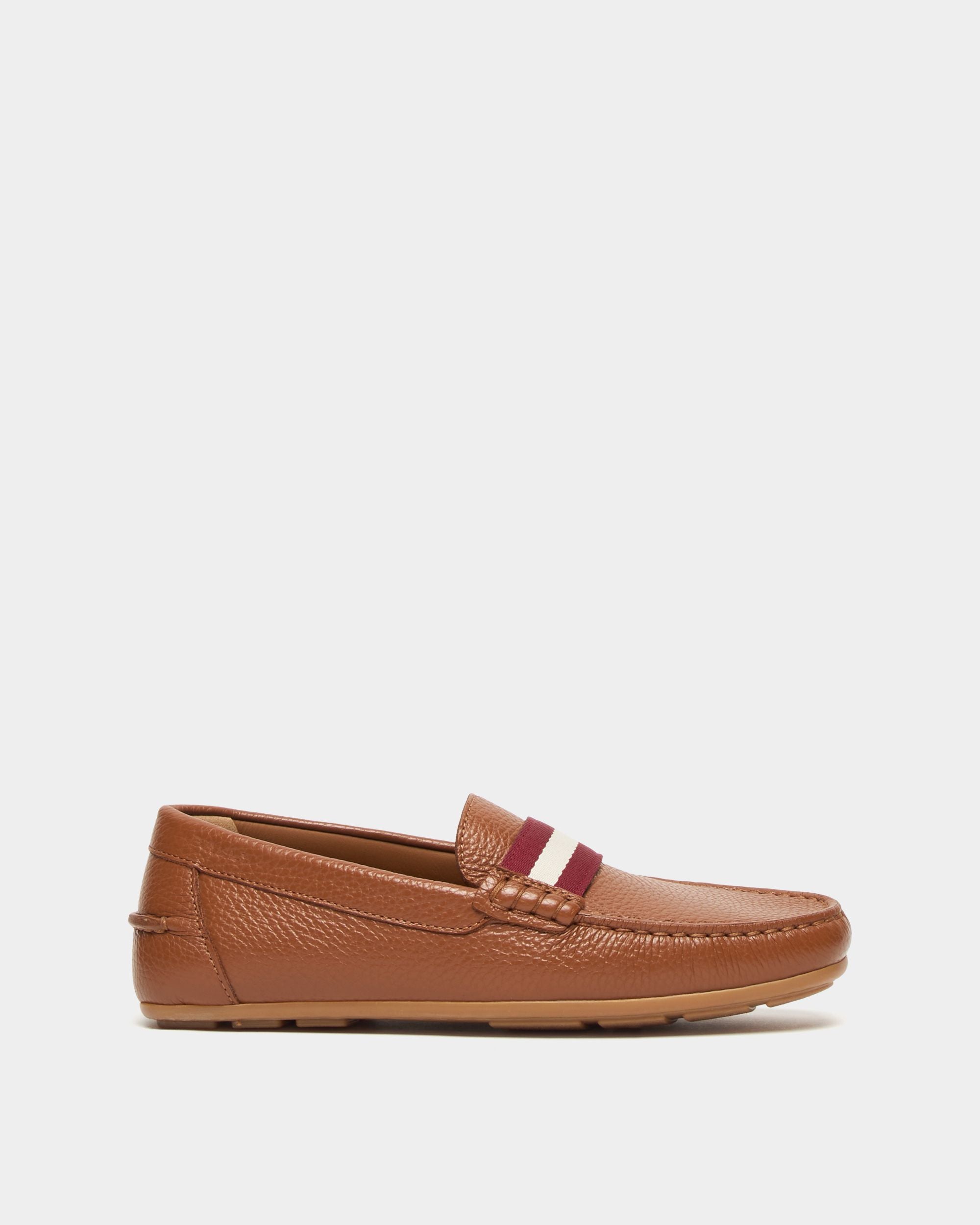 Bally Global - Clay Driver in Brown Grained Leather - Brown