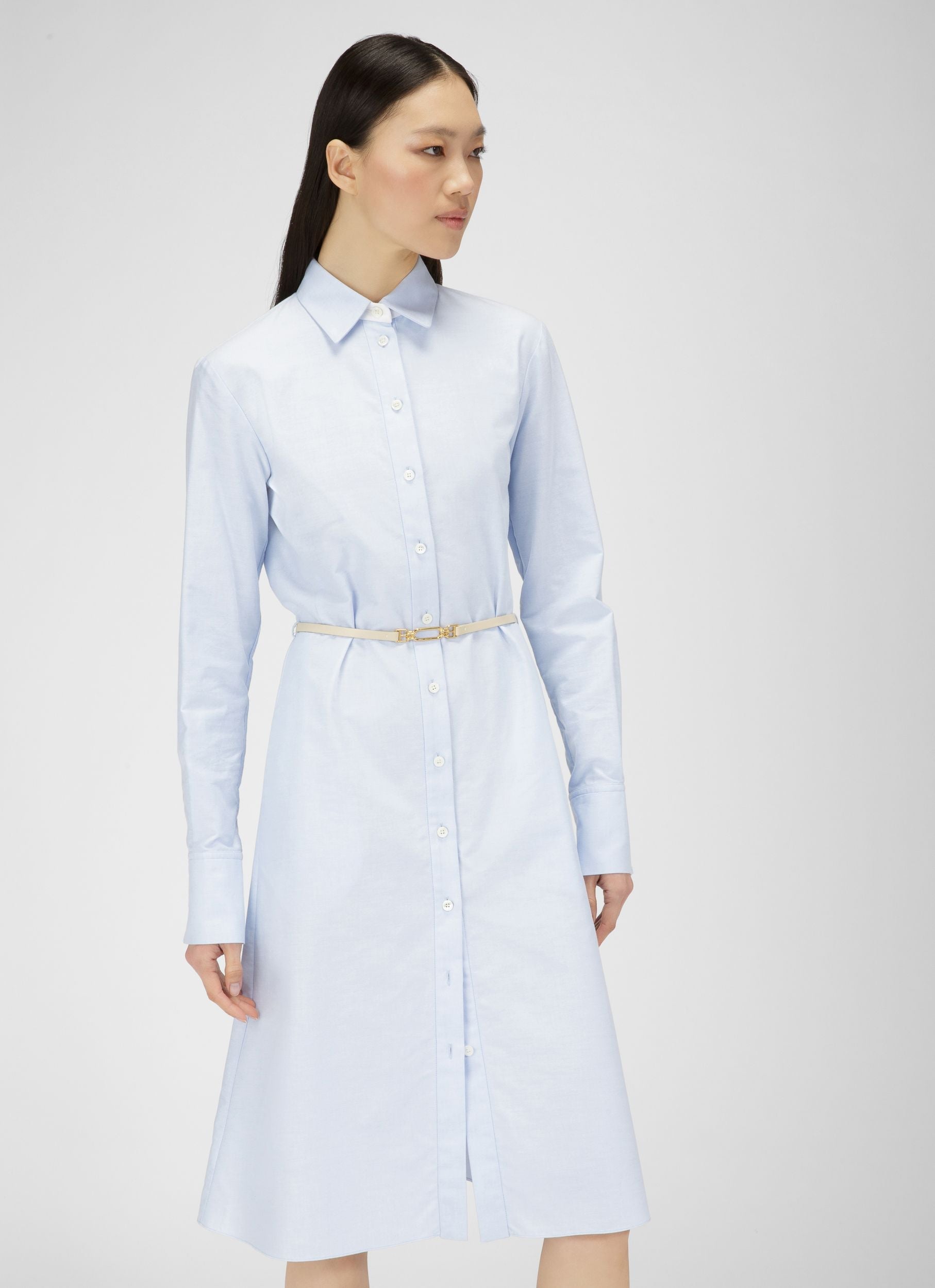 Women's Blue Cotton Dress In Light Blue