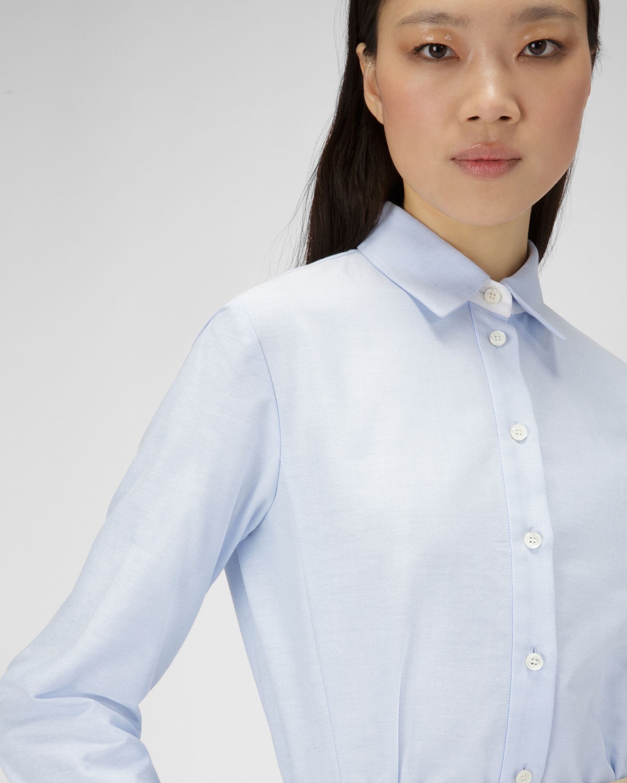 Women's Blue Cotton Dress In Light Blue