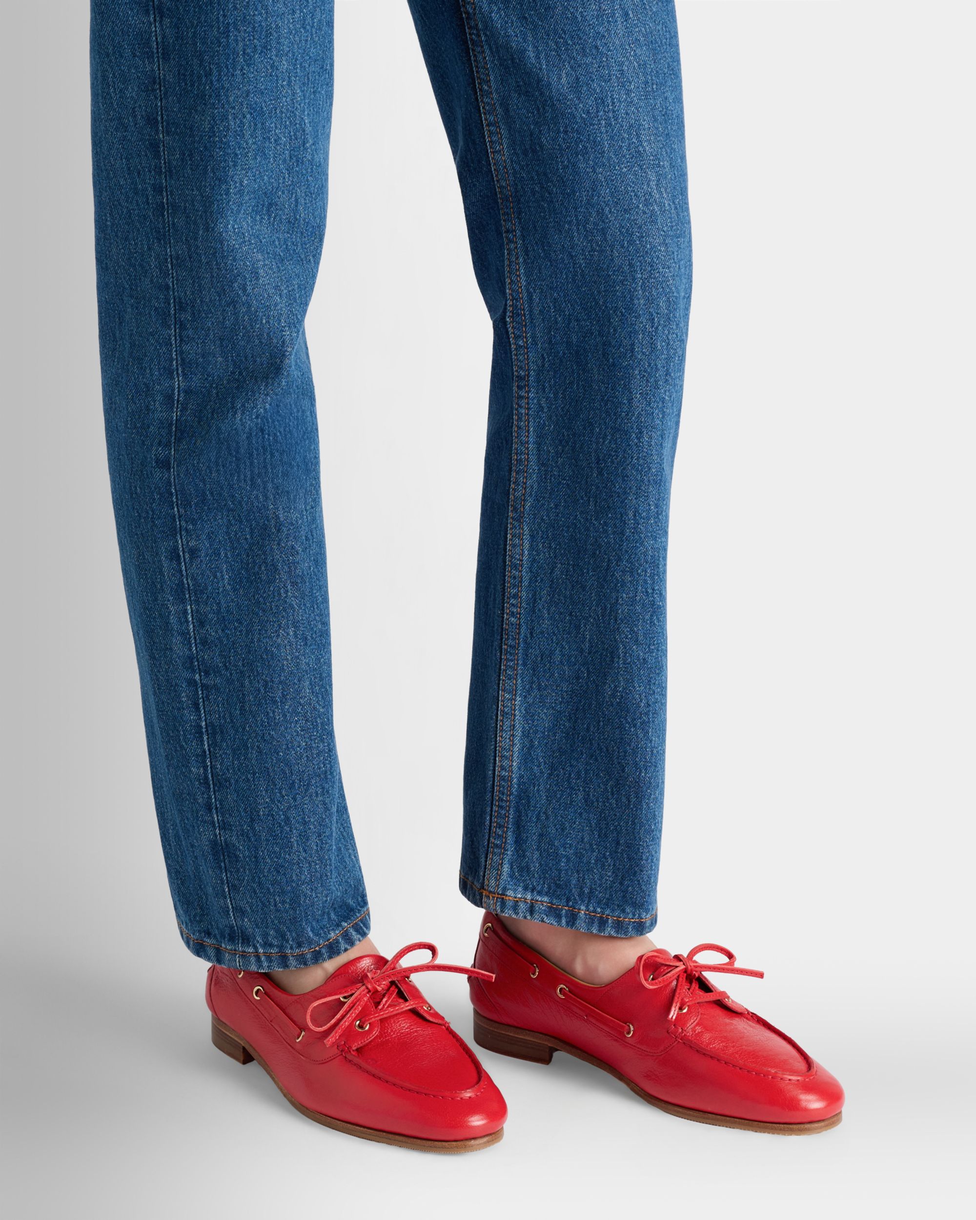 Bally Global - Plume Moccasin in Red Leather - Rojo