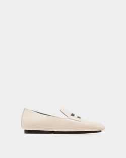 Slipper in White Leather
