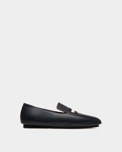 Slipper in Blue Leather