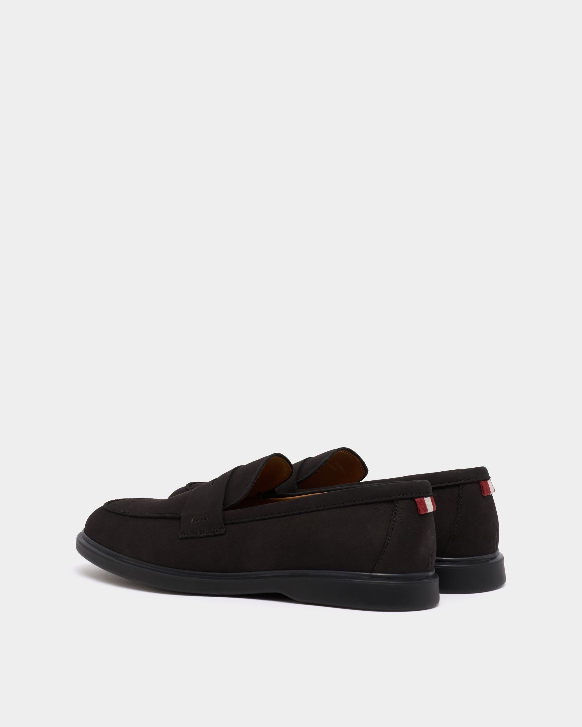 Bally Global - Mocassino In Nabuk Nero - Nero