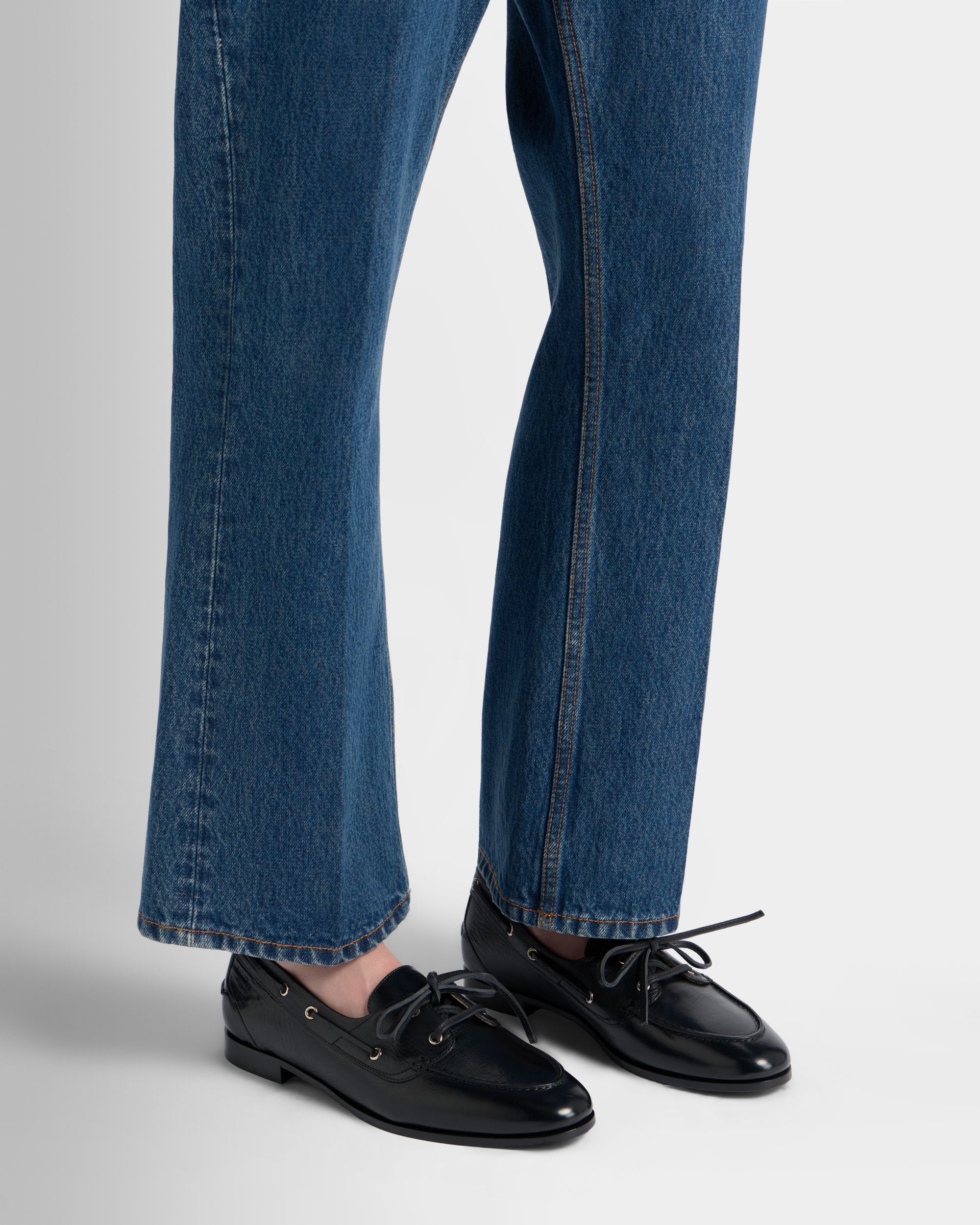 Bally Global - Plume Mokassin aus schwarzem Leder - Black