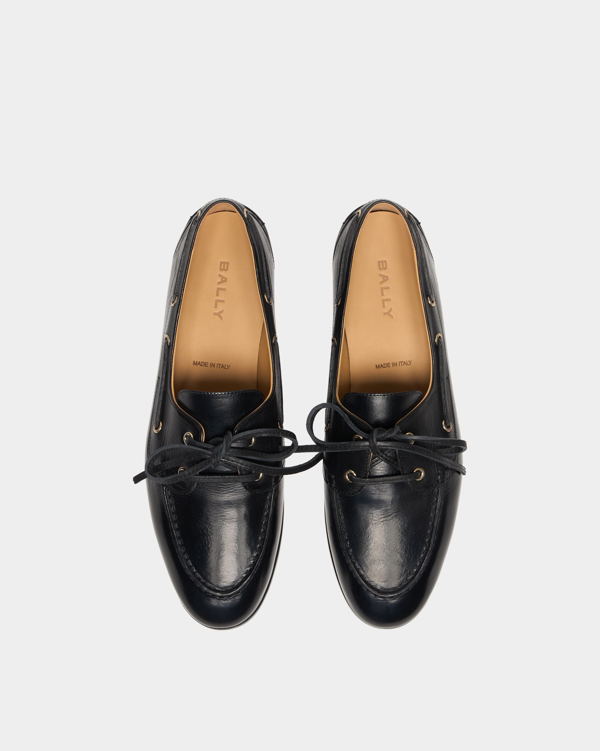 Bally Global - Plume Mokassin aus schwarzem Leder - Black