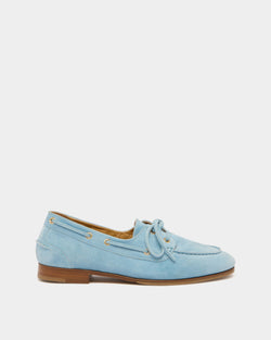 Mocassin Plume en daim Light Blue