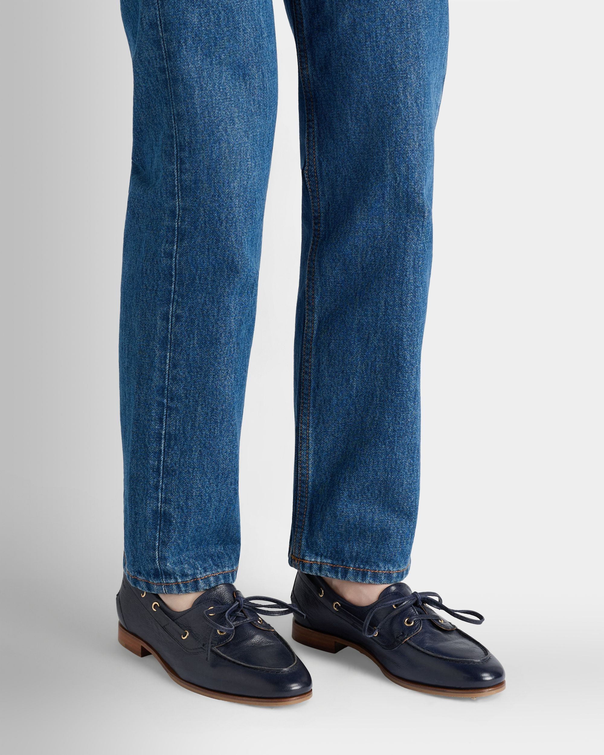 Bally Global - Plume Mokassin aus Leder in Marineblau - Blue