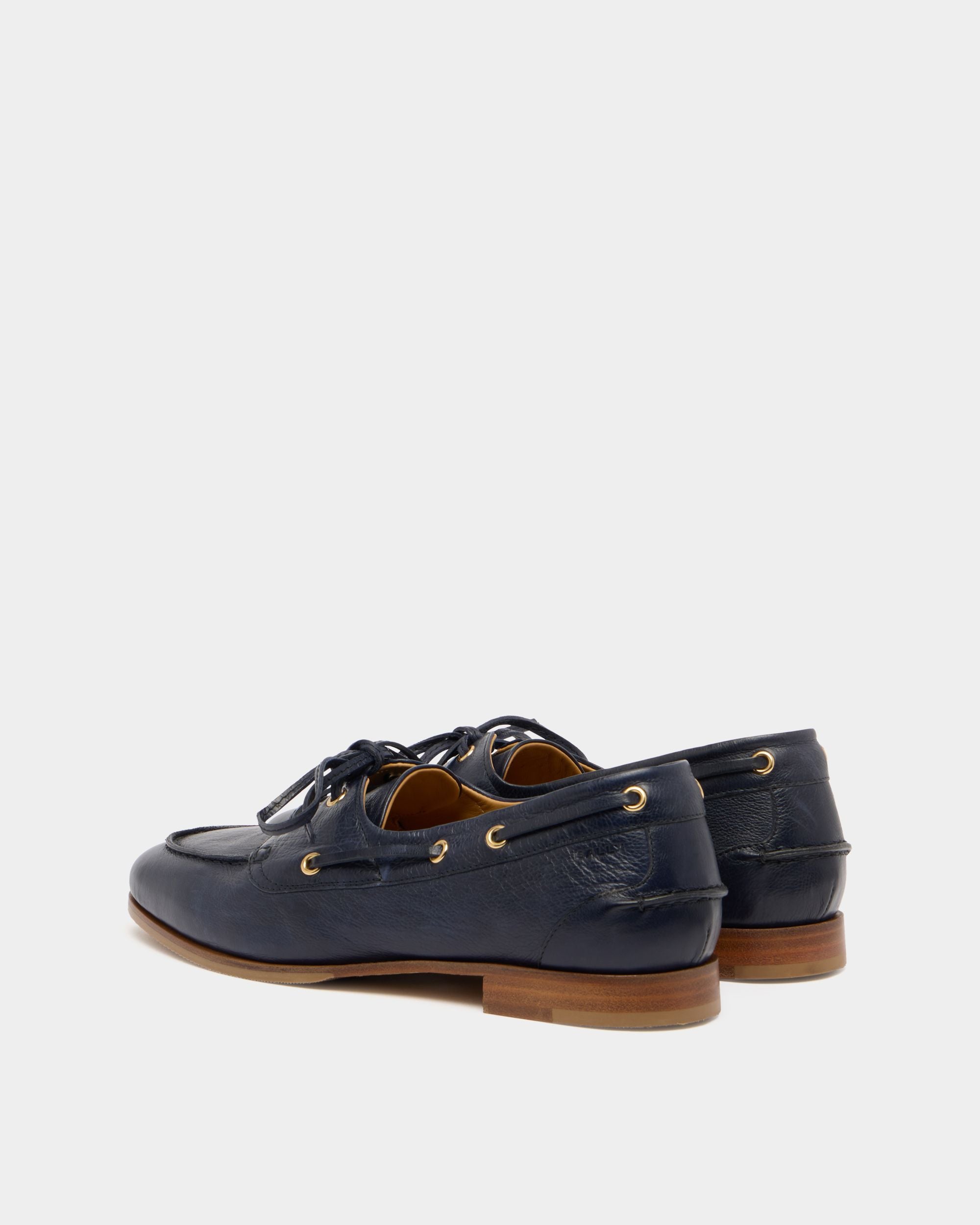 Bally Global - Plume Mokassin aus Leder in Marineblau - Blue