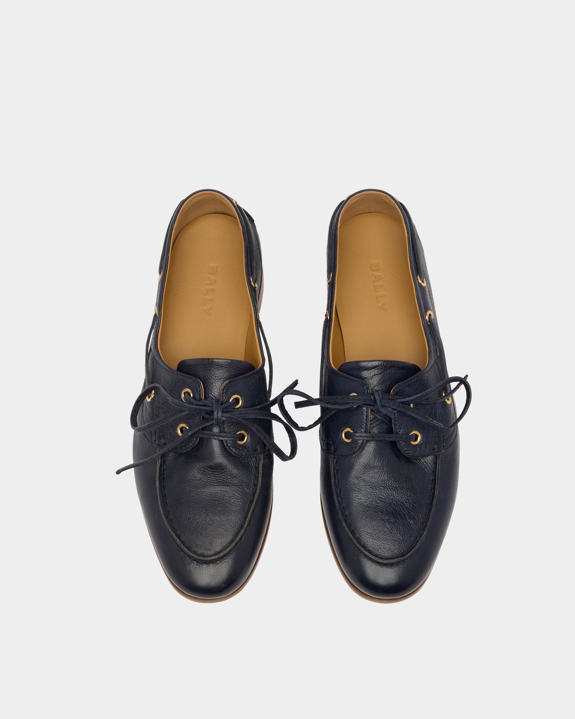 Bally Global - Plume Mokassin aus Leder in Marineblau - Blue