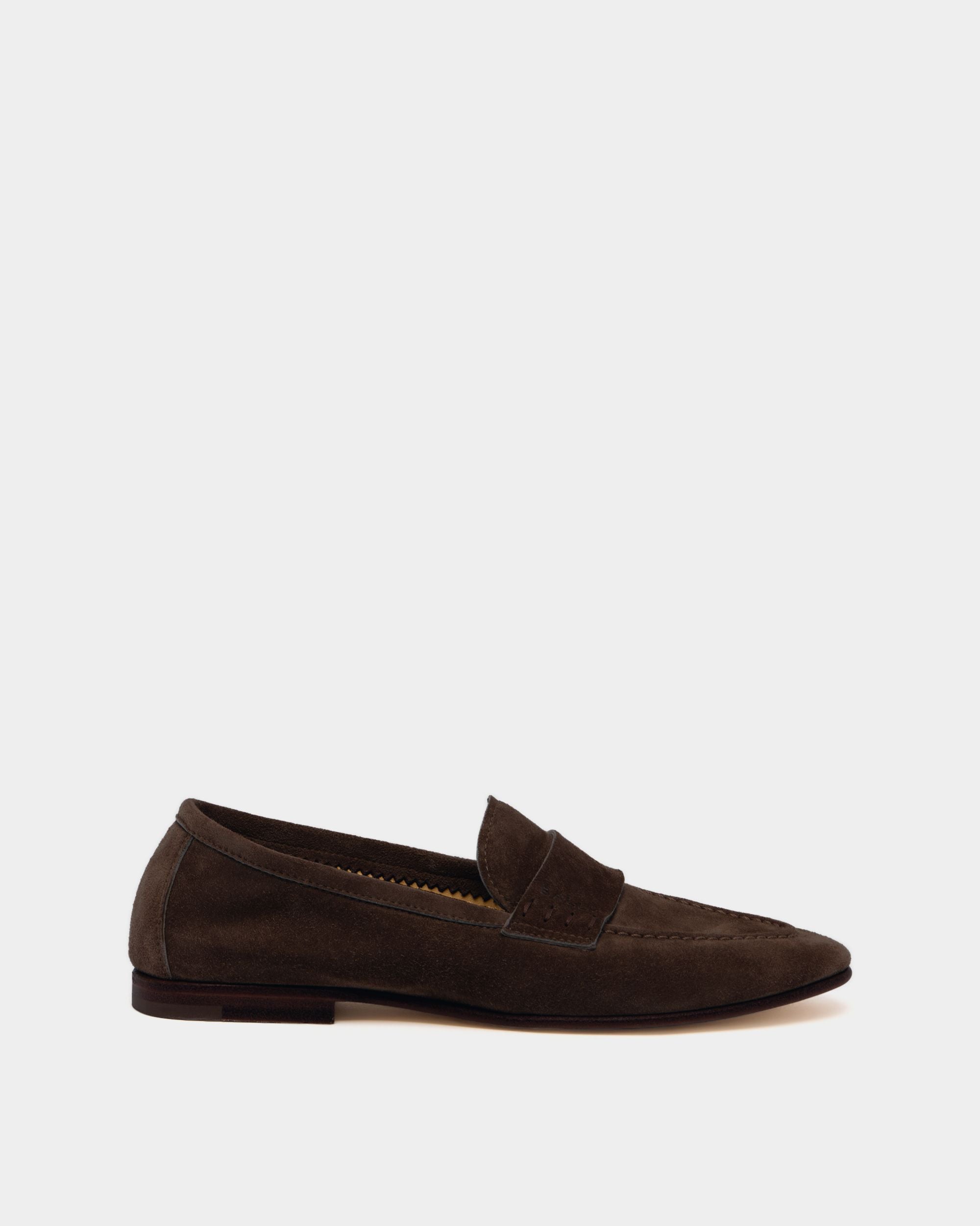 Bally Global - Mocasín Elios de ante ébano - Marrón