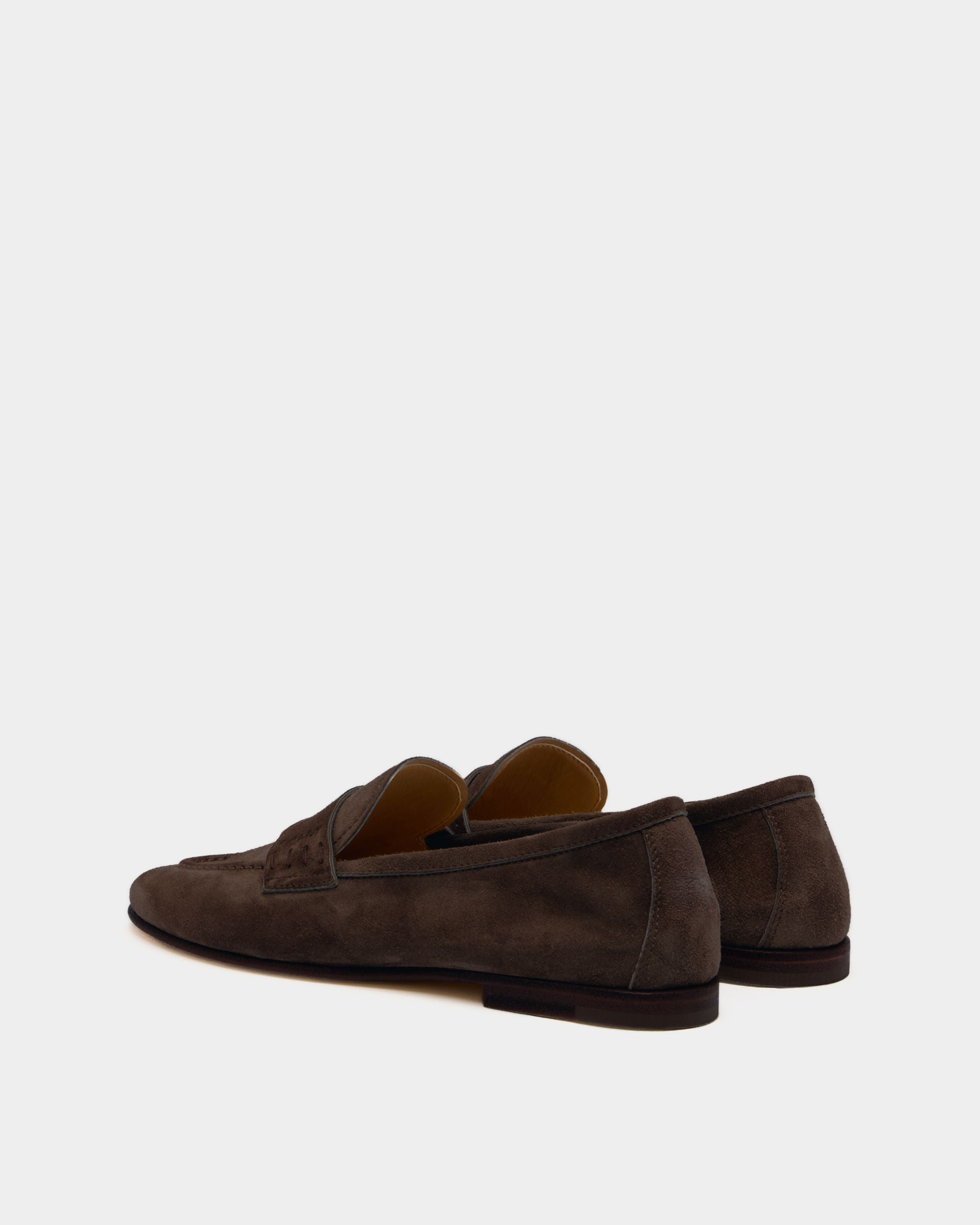 Bally Global - Mocasín Elios de ante ébano - Marrón