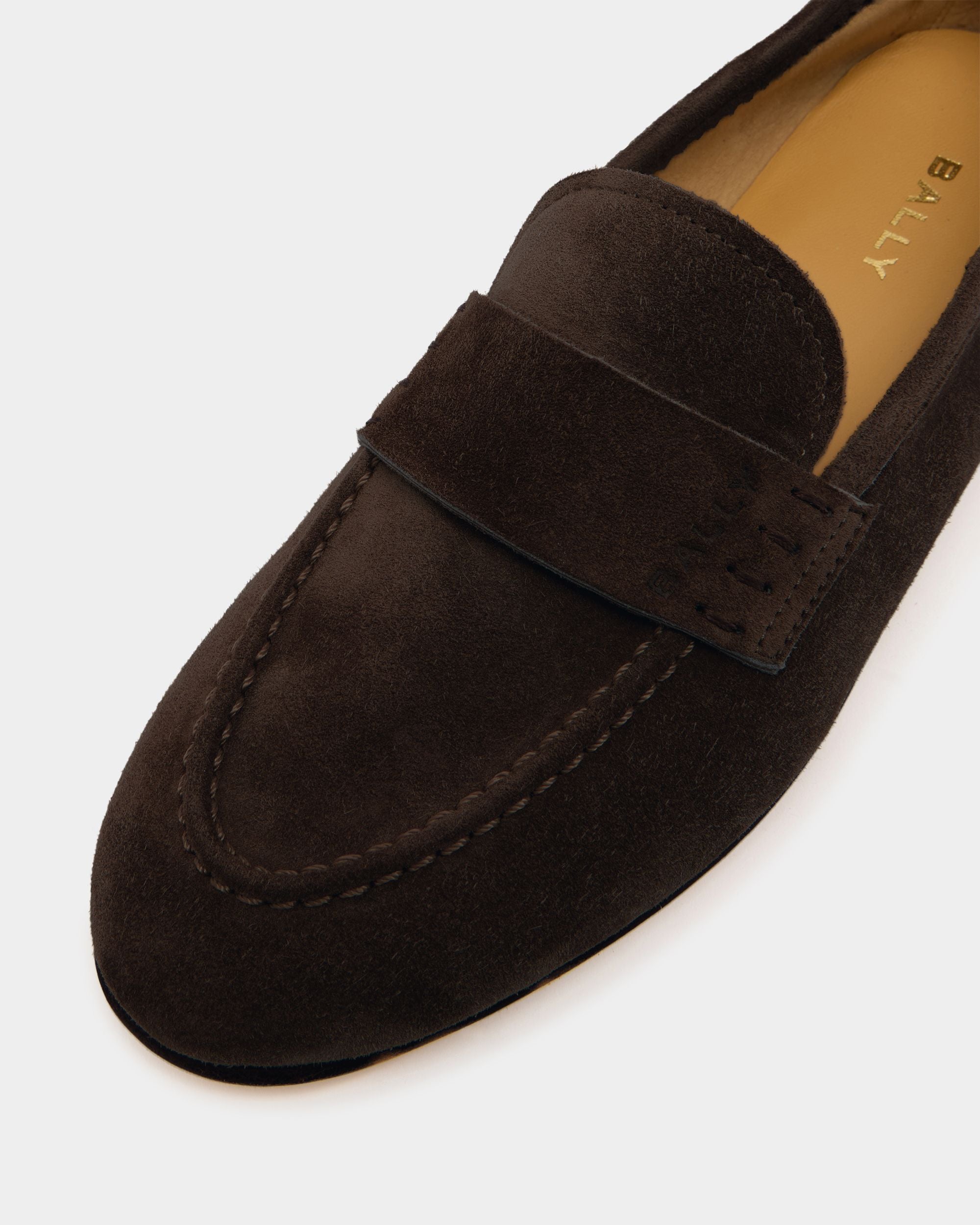 Bally Global - Mocasín Elios de ante ébano - Marrón