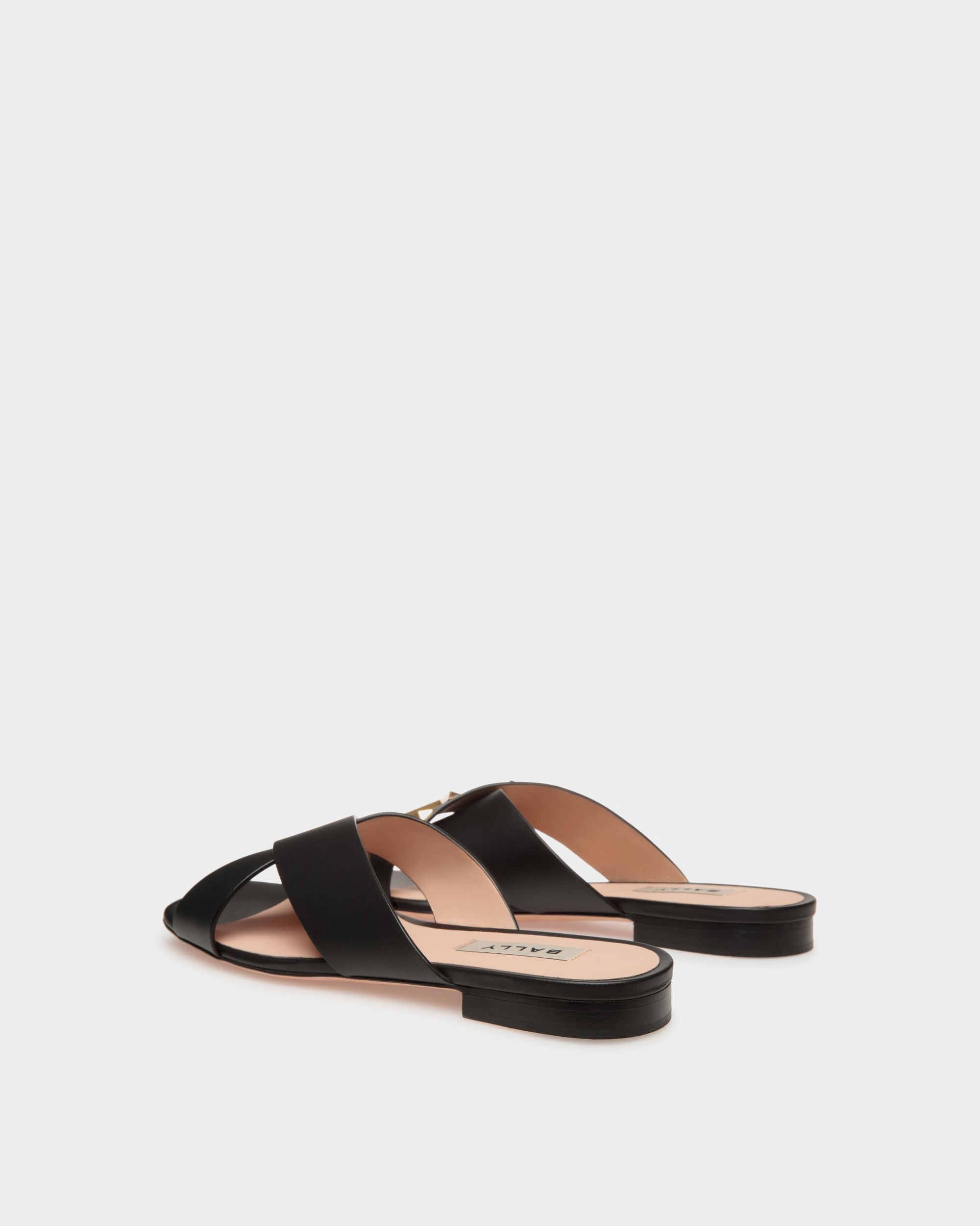 Bally Global - Bally Spell Flat Slide in Leather - Negro