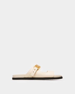 Emma Sandalias En Piel De Color Crema