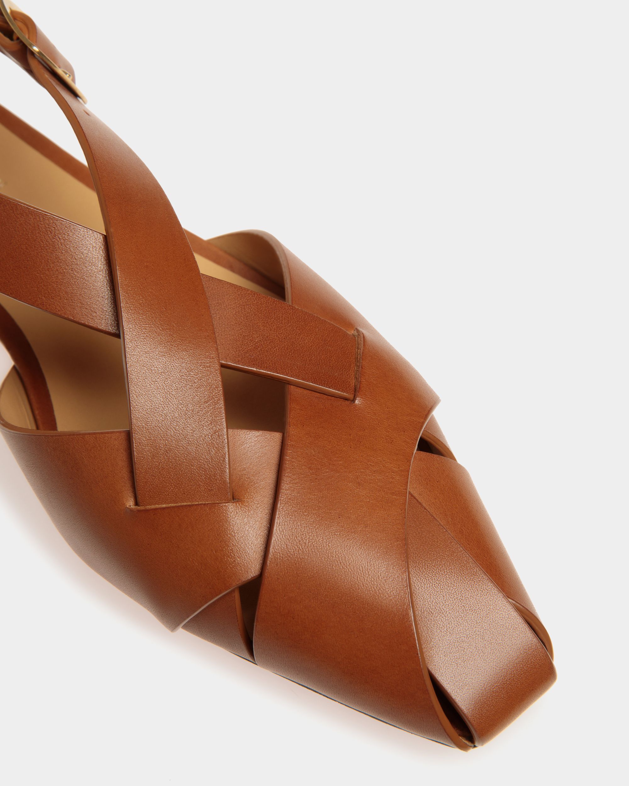 Bally Global - Sylt Flat in Brown Brushed Leather - Marrón
