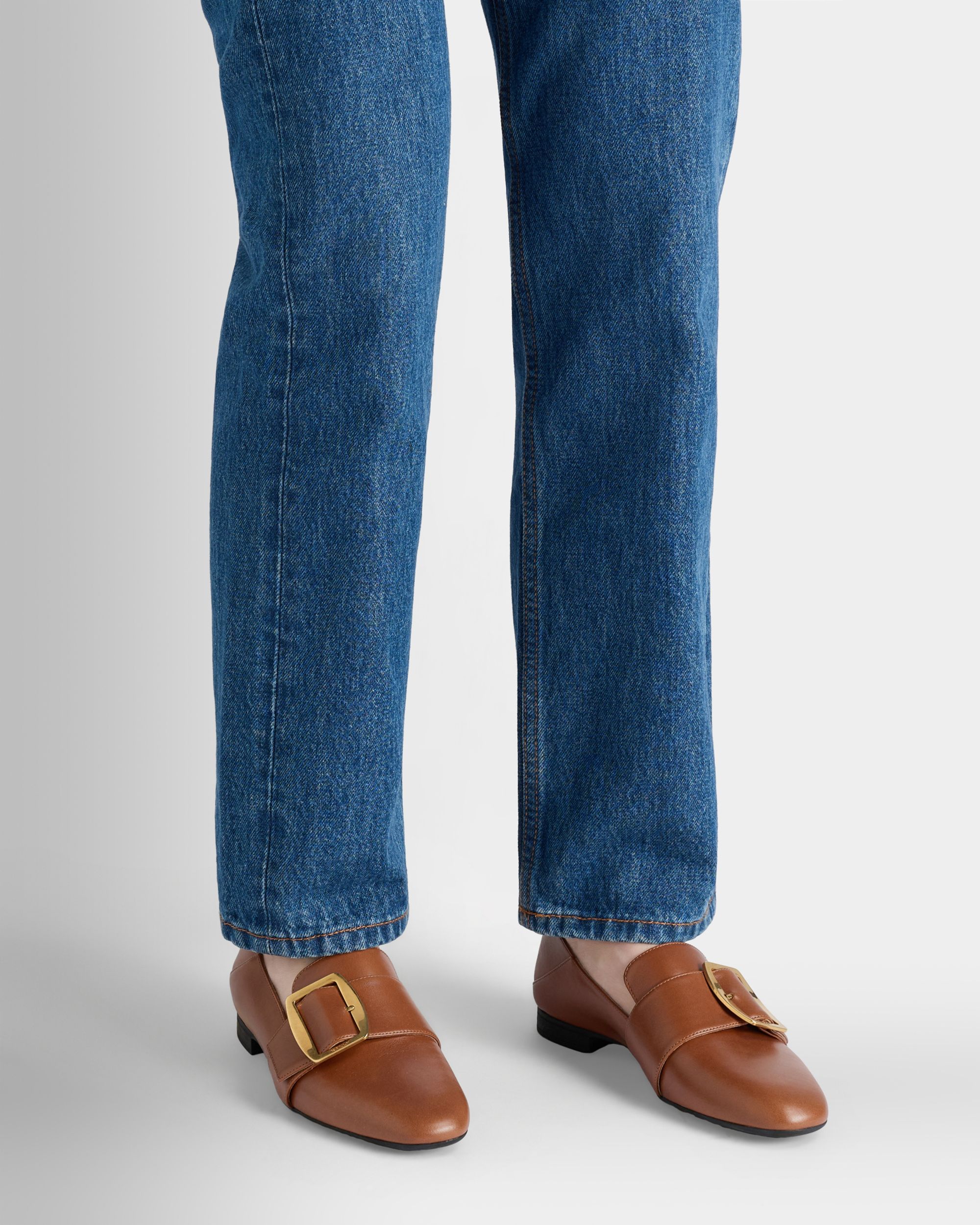 Bally Global - Bally Boucle Slipper in Amber Brown Leather - Brown