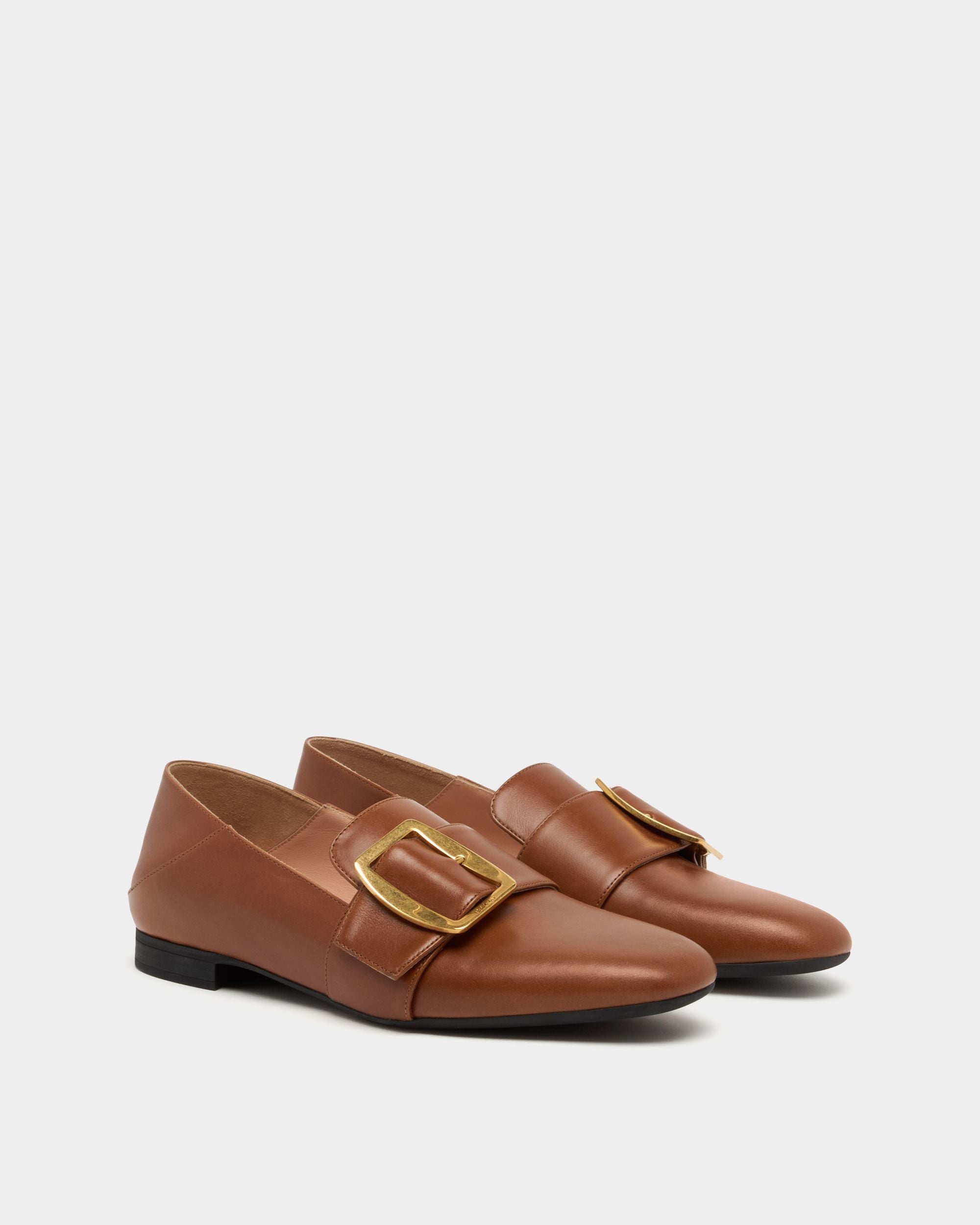 Bally Global - Bally Boucle Slipper in Amber Brown Leather - Brown