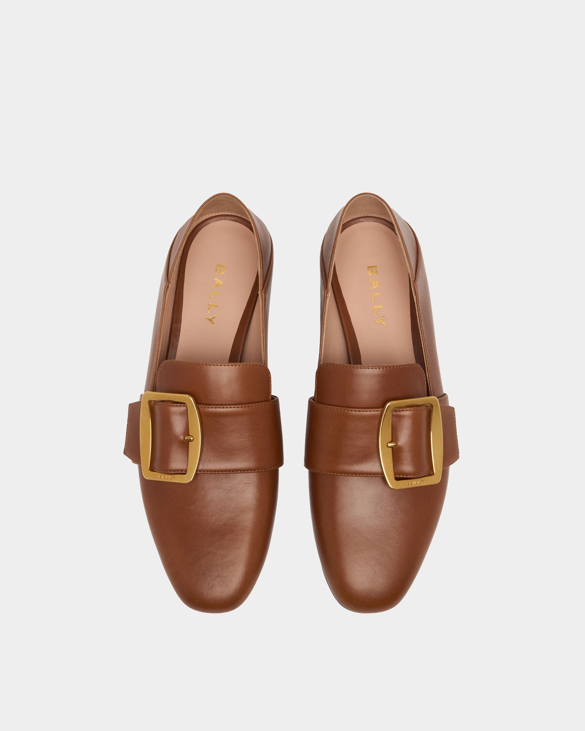 Bally Global - Bally Boucle Slipper in Amber Brown Leather - Brown