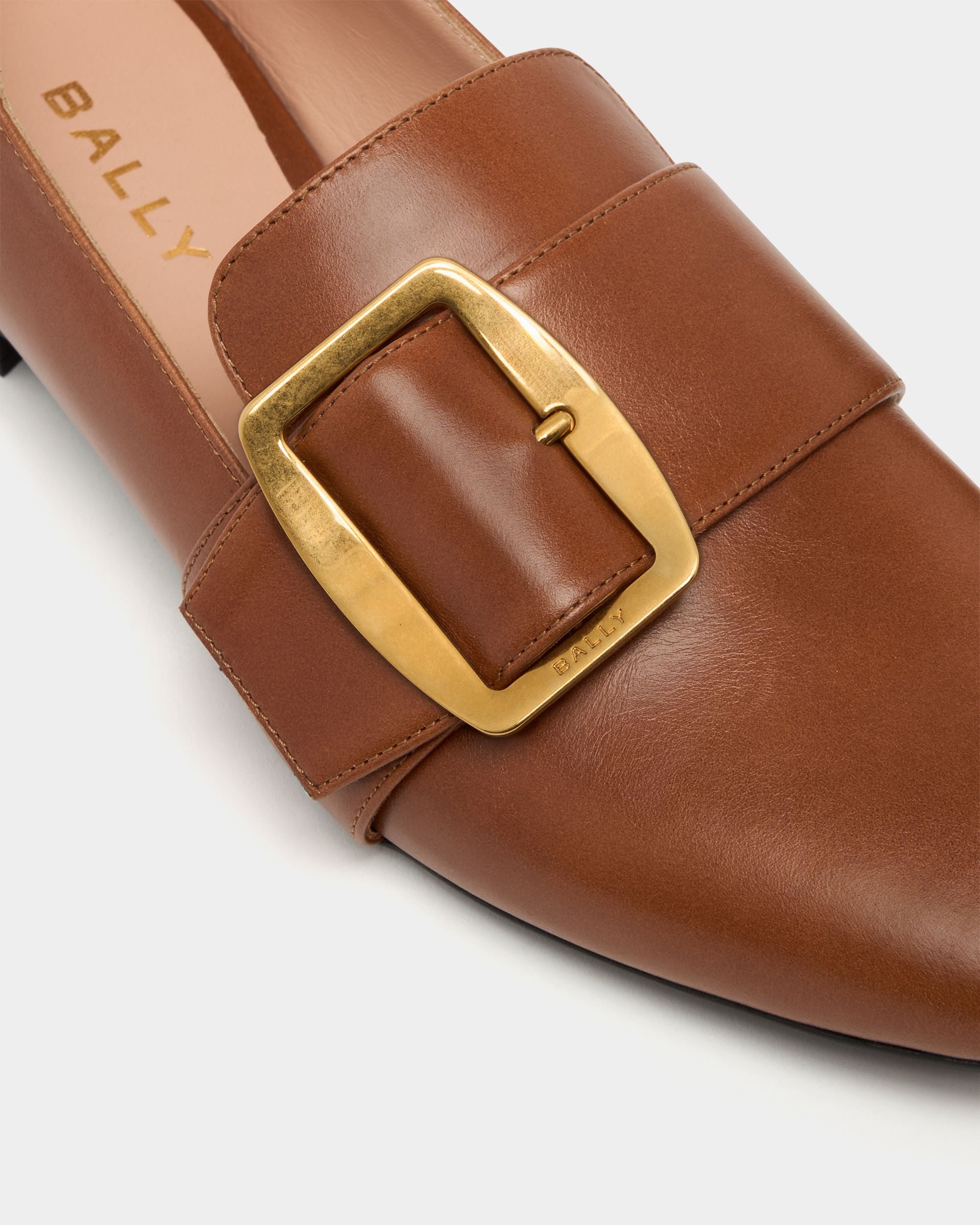 Bally Global - Bally Boucle Slipper in Amber Brown Leather - Brown