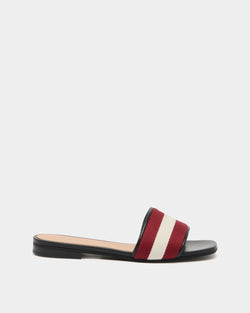 Signature Slide in Black Leather with a Bally Ribbon