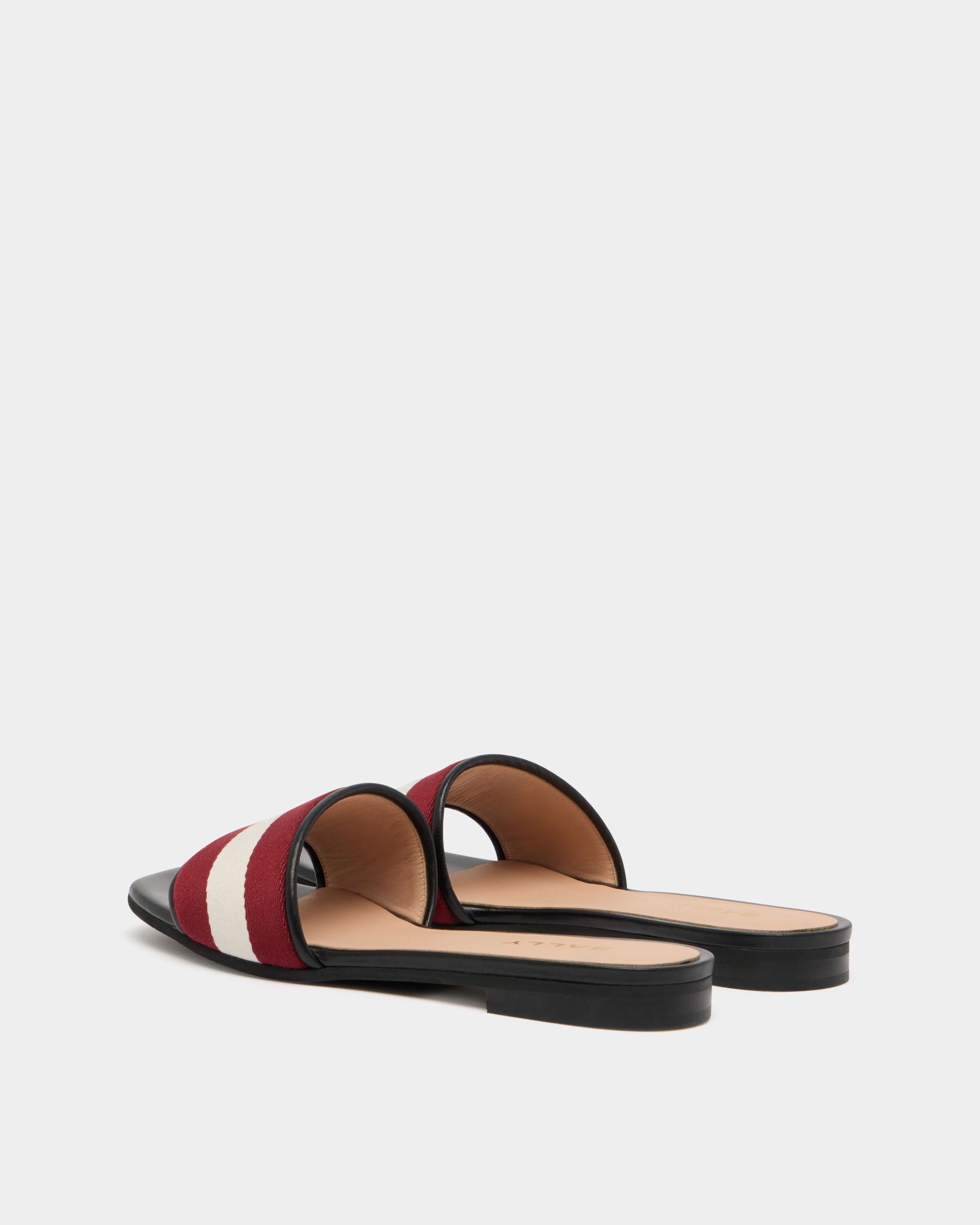 Bally Global - Signature Slide in Black Leather with a Bally Ribbon - Black
