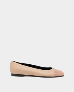 Ballet Flat in Light Pink Leather