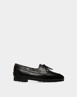 Plume Mocassin In Black Leather
