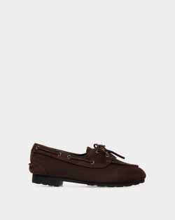 Plume Moccasin In Brown Suede