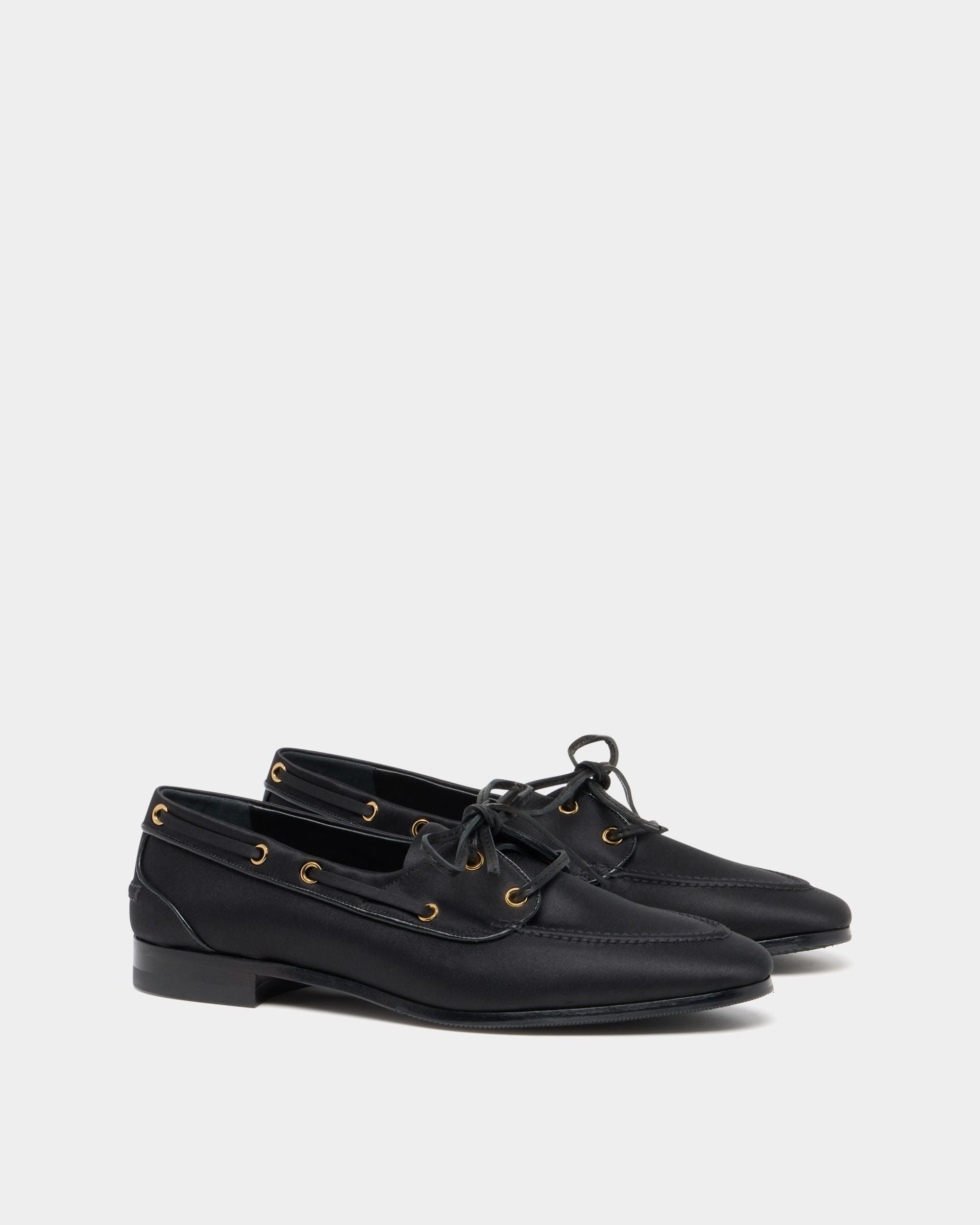 Bally Global - Plume Mokassin aus schwarzem Stoff - Black