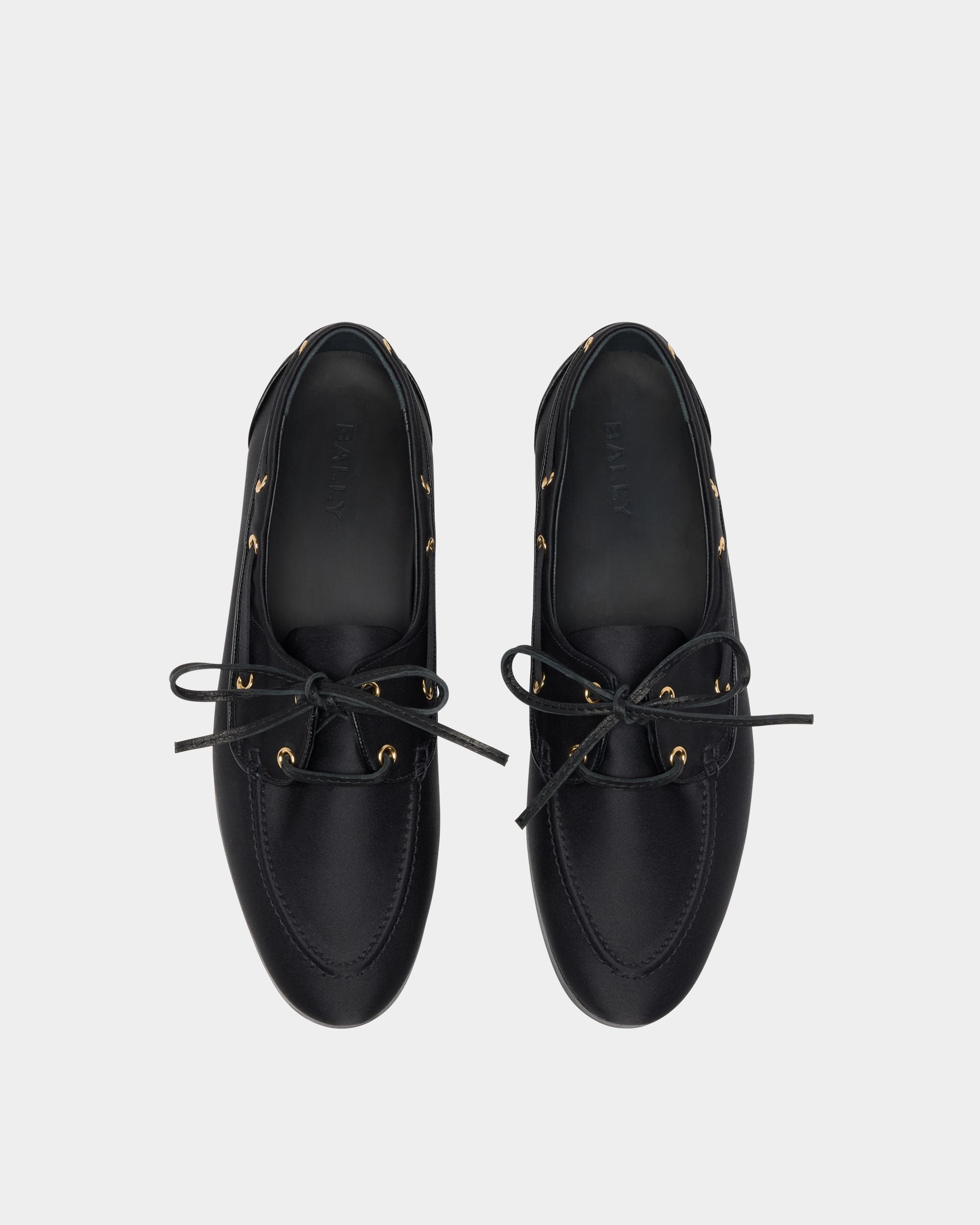 Bally Global - Plume Mokassin aus schwarzem Stoff - Black