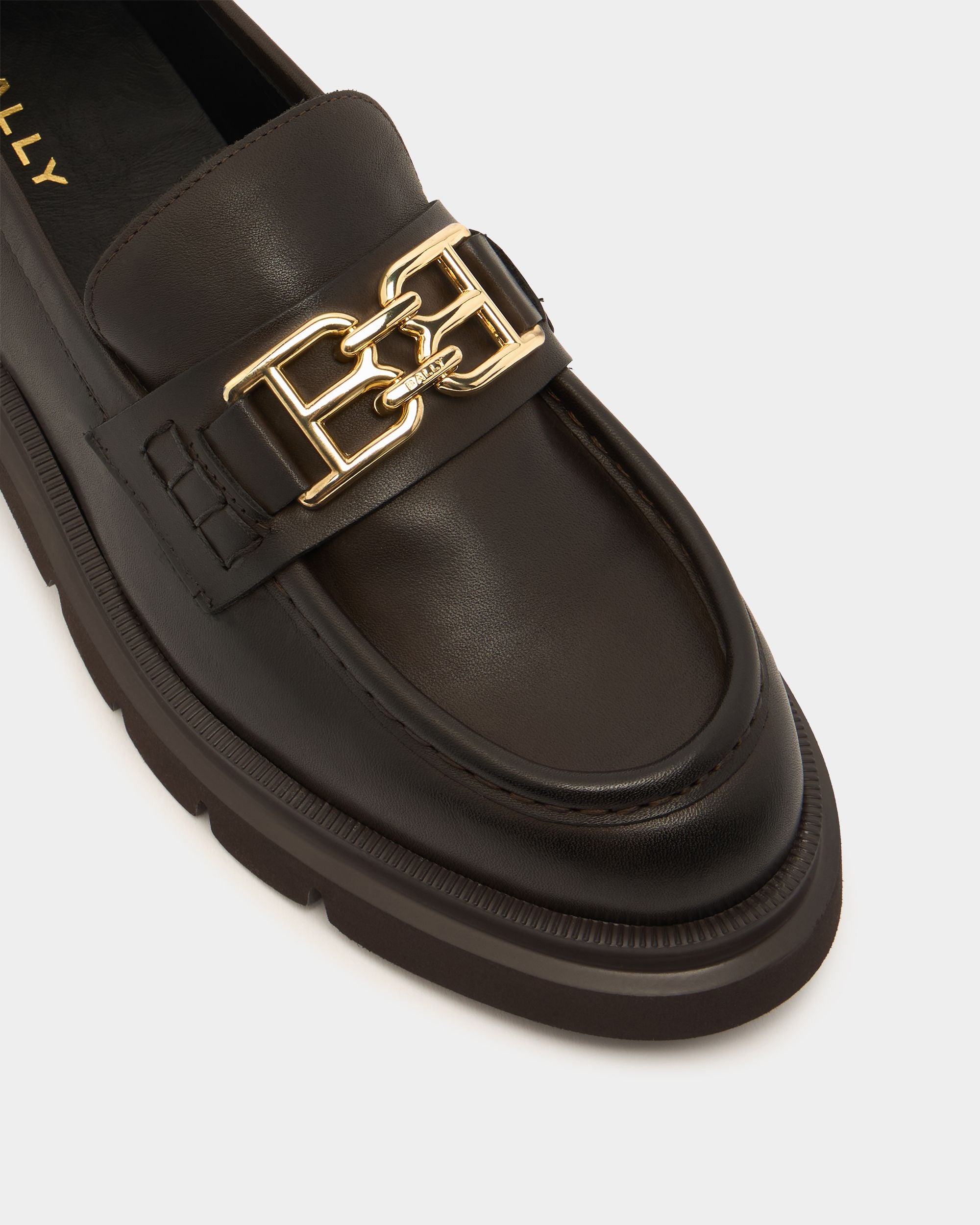 Bally Global - Mocassin Walidy En Cuir Coffee - Marron