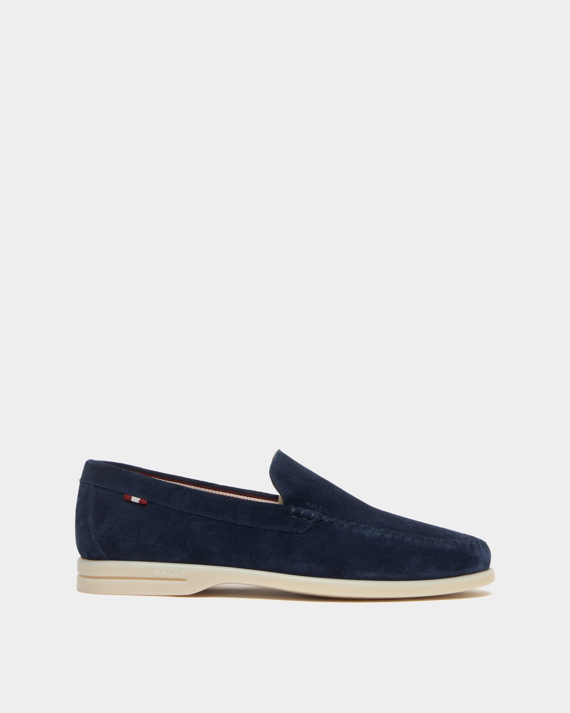 Bally Global - Mocasín Switz Moc de ante Navy Blue - Azul