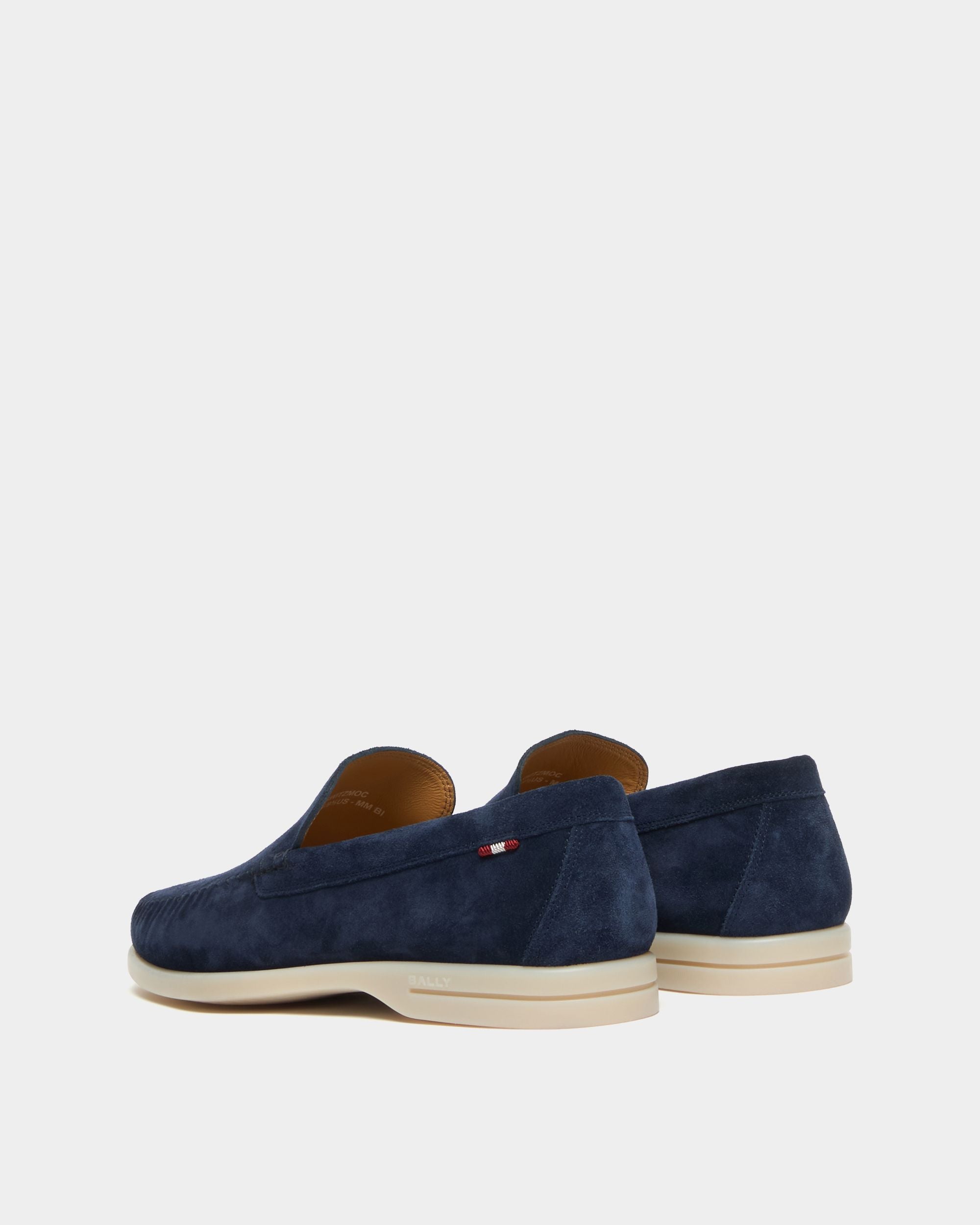 Bally Global - Mocasín Switz Moc de ante Navy Blue - Azul