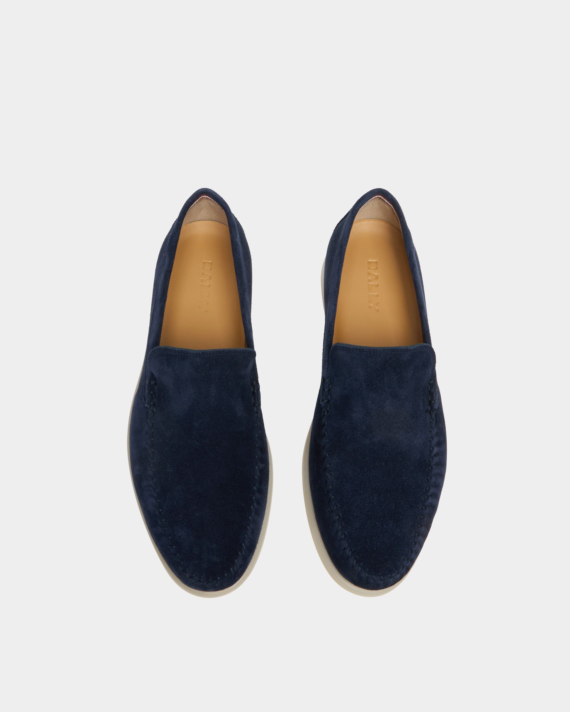 Bally Global - Mocasín Switz Moc de ante Navy Blue - Azul