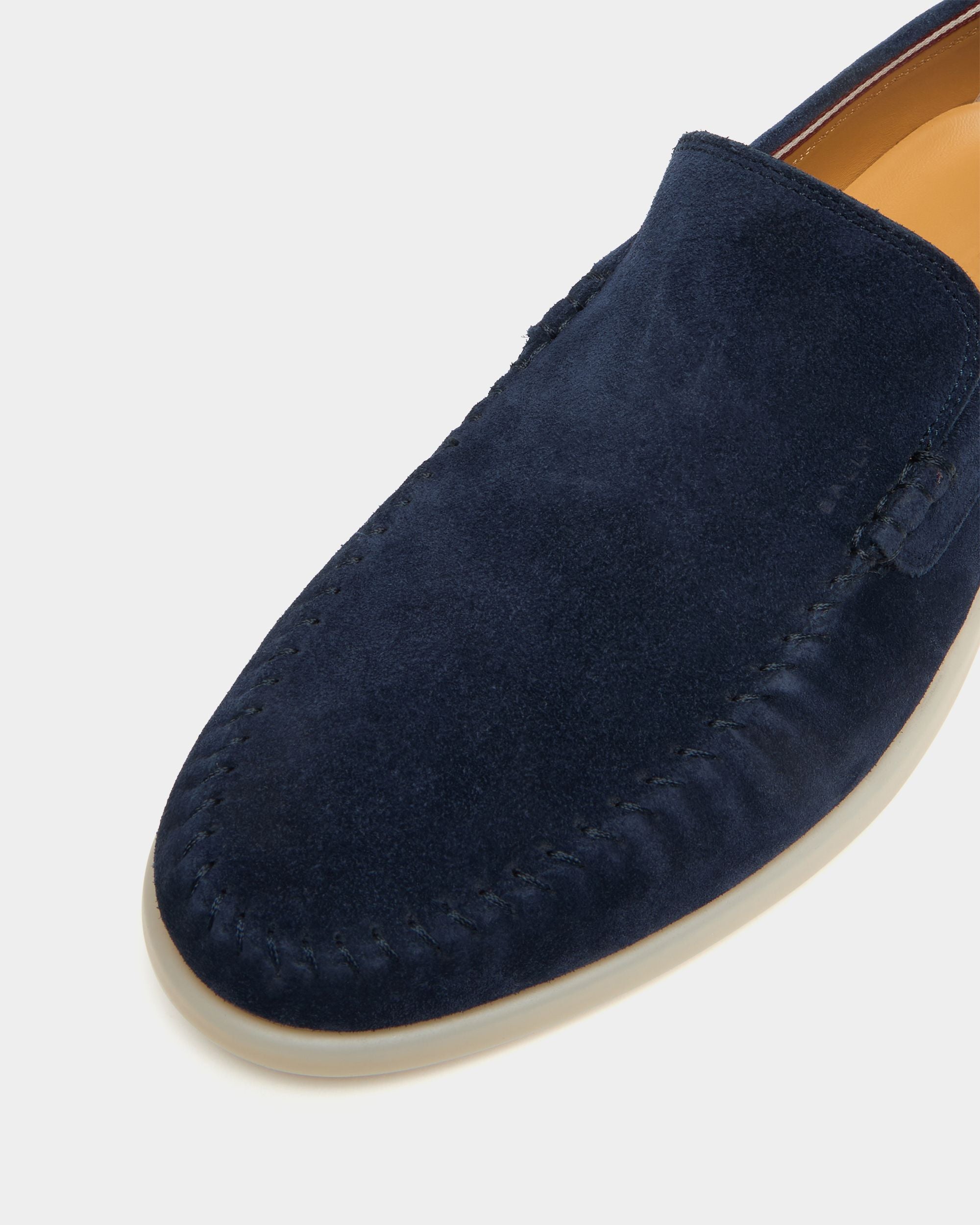 Bally Global - Mocasín Switz Moc de ante Navy Blue - Azul