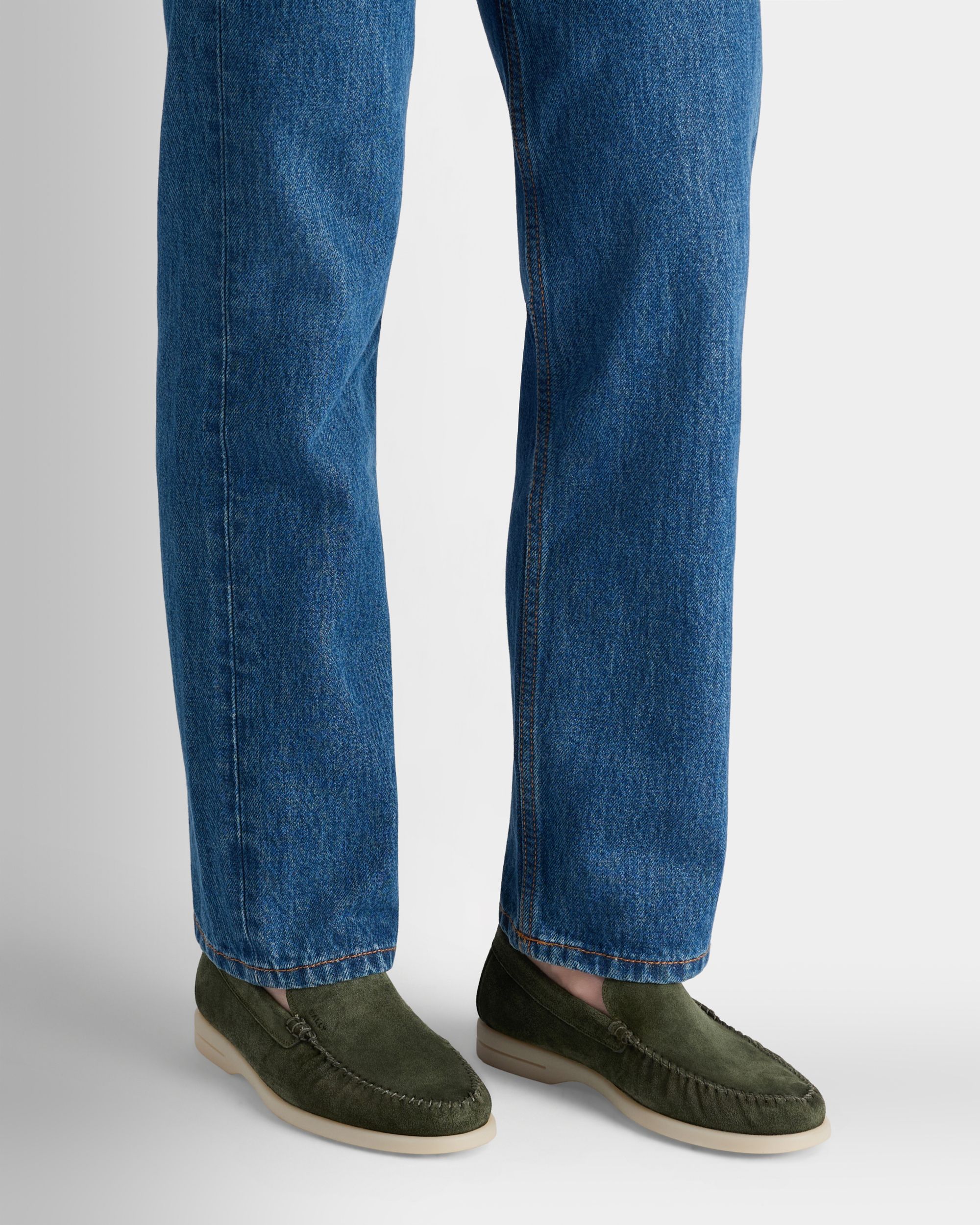 Bally Global - Switz Moc Loafer in Green Suede - Green
