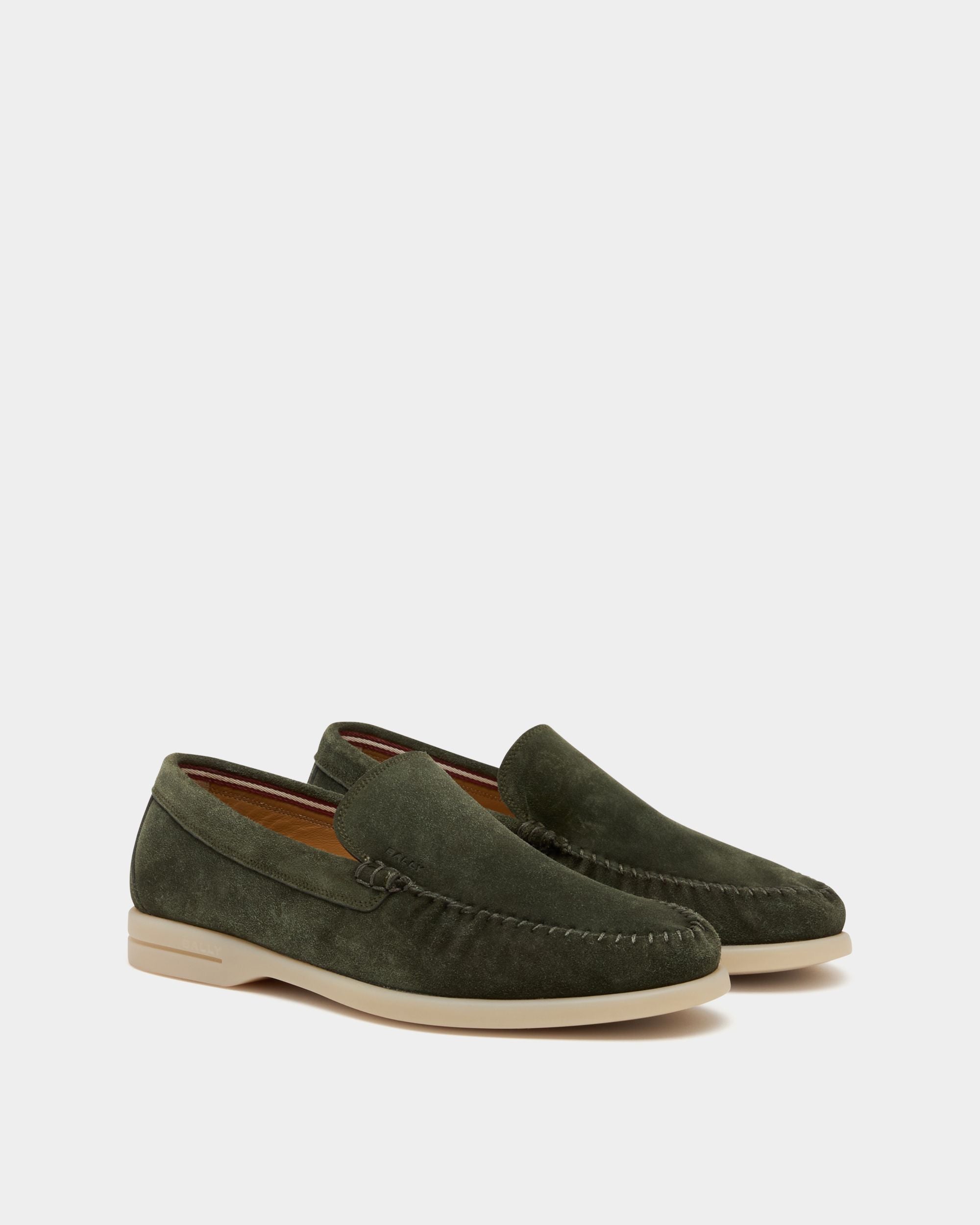 Bally Global - Switz Moc Loafer in Green Suede - Green