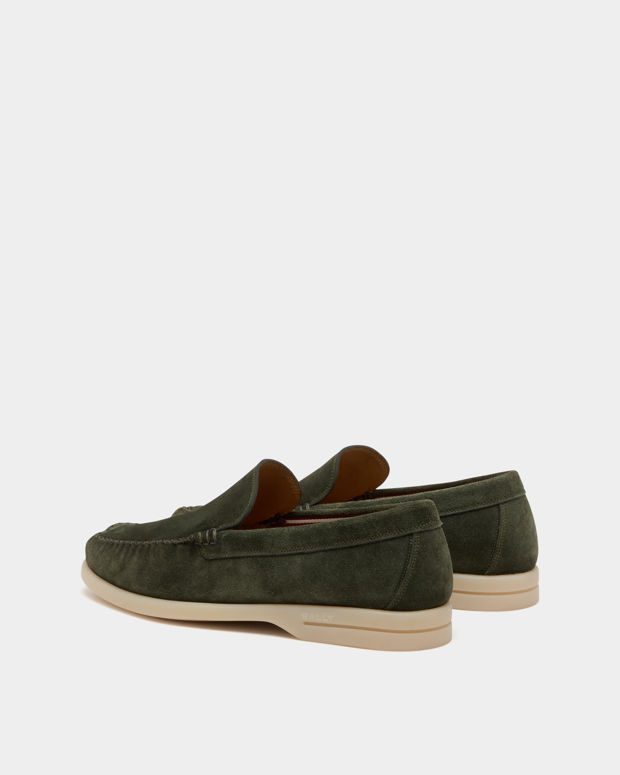 Bally Global - Switz Moc Loafer in Green Suede - Green
