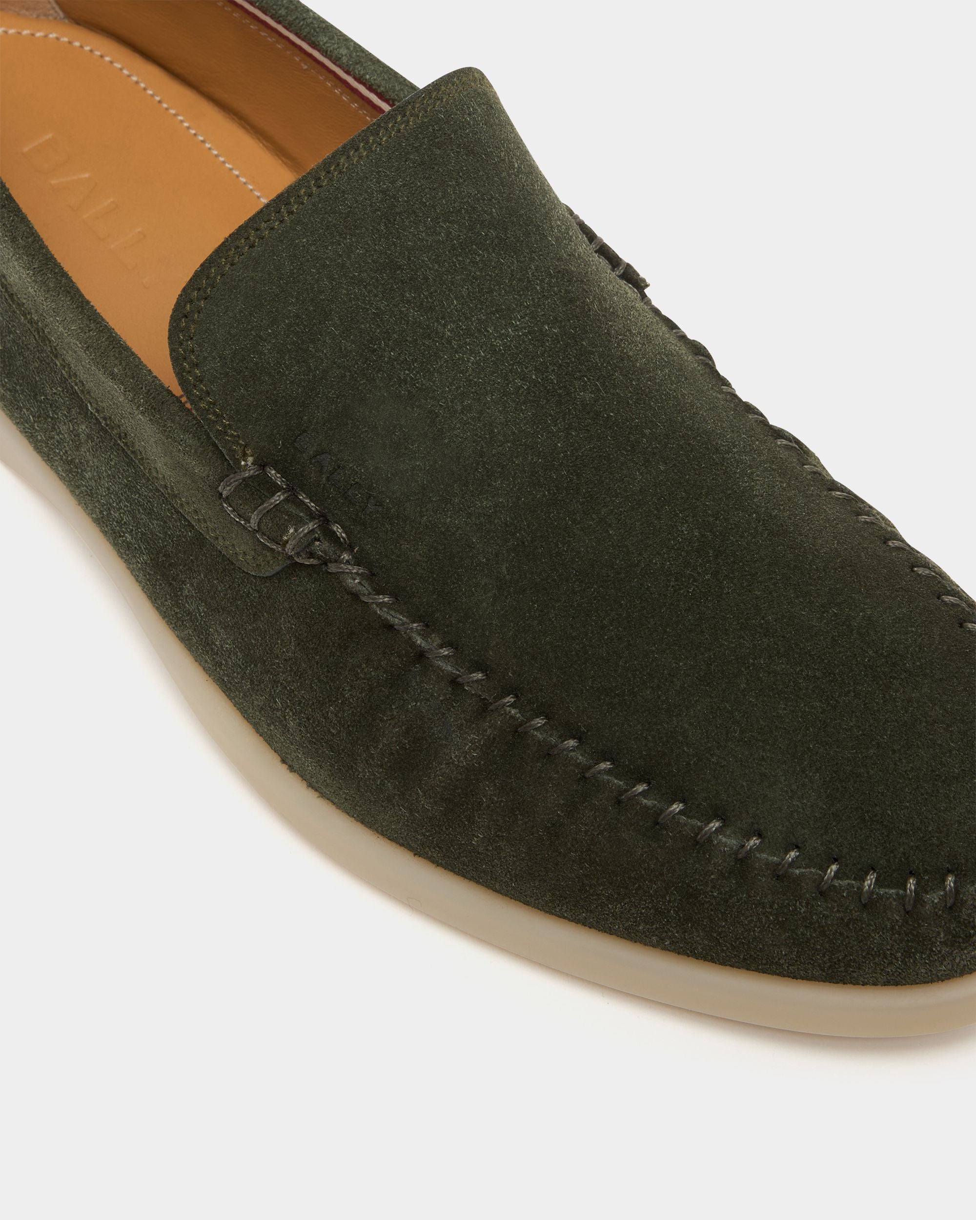 Bally Global - Switz Moc Loafer in Green Suede - Green