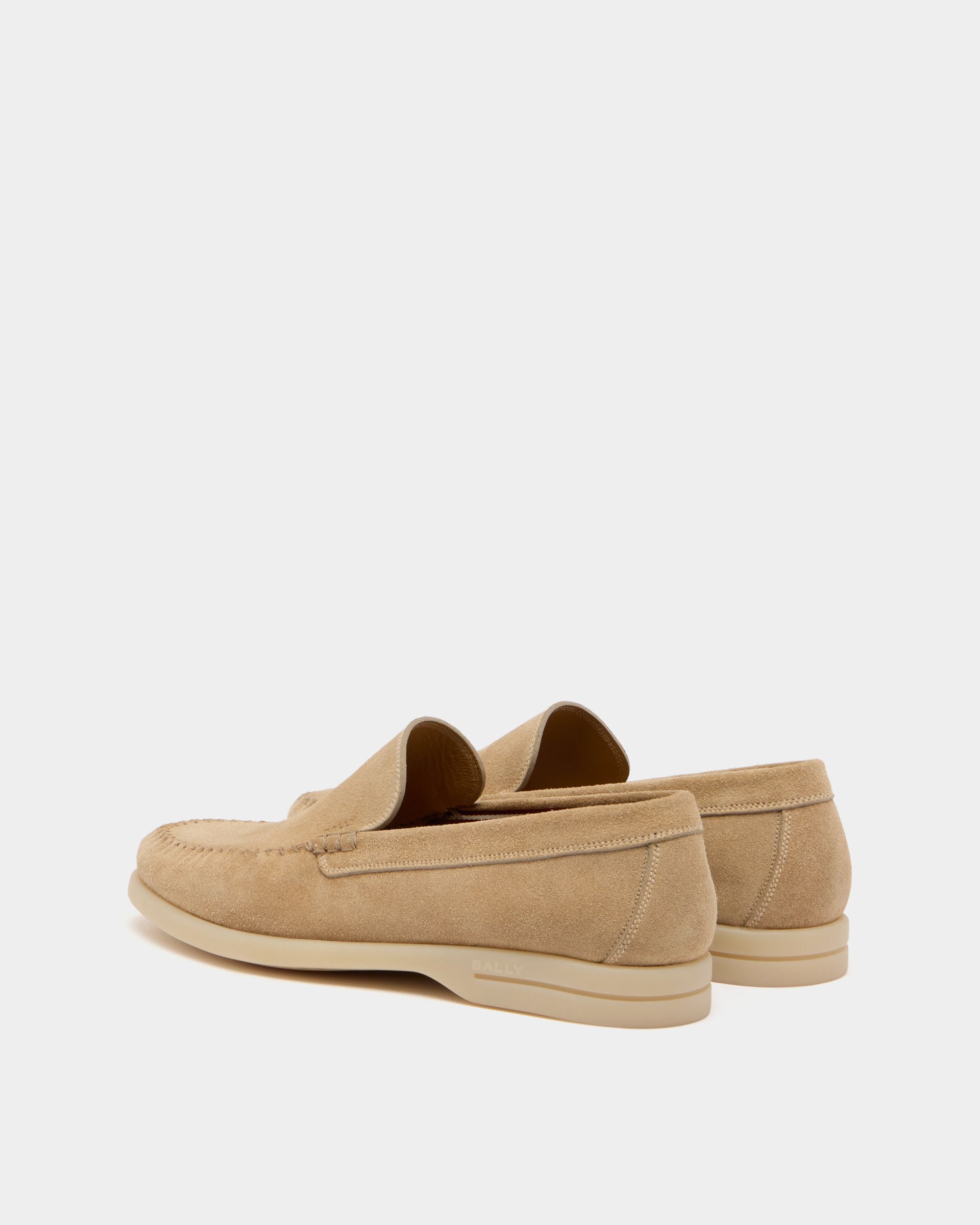 Bally Global - Switz Moc Loafer in Light Beige Suede - Beige