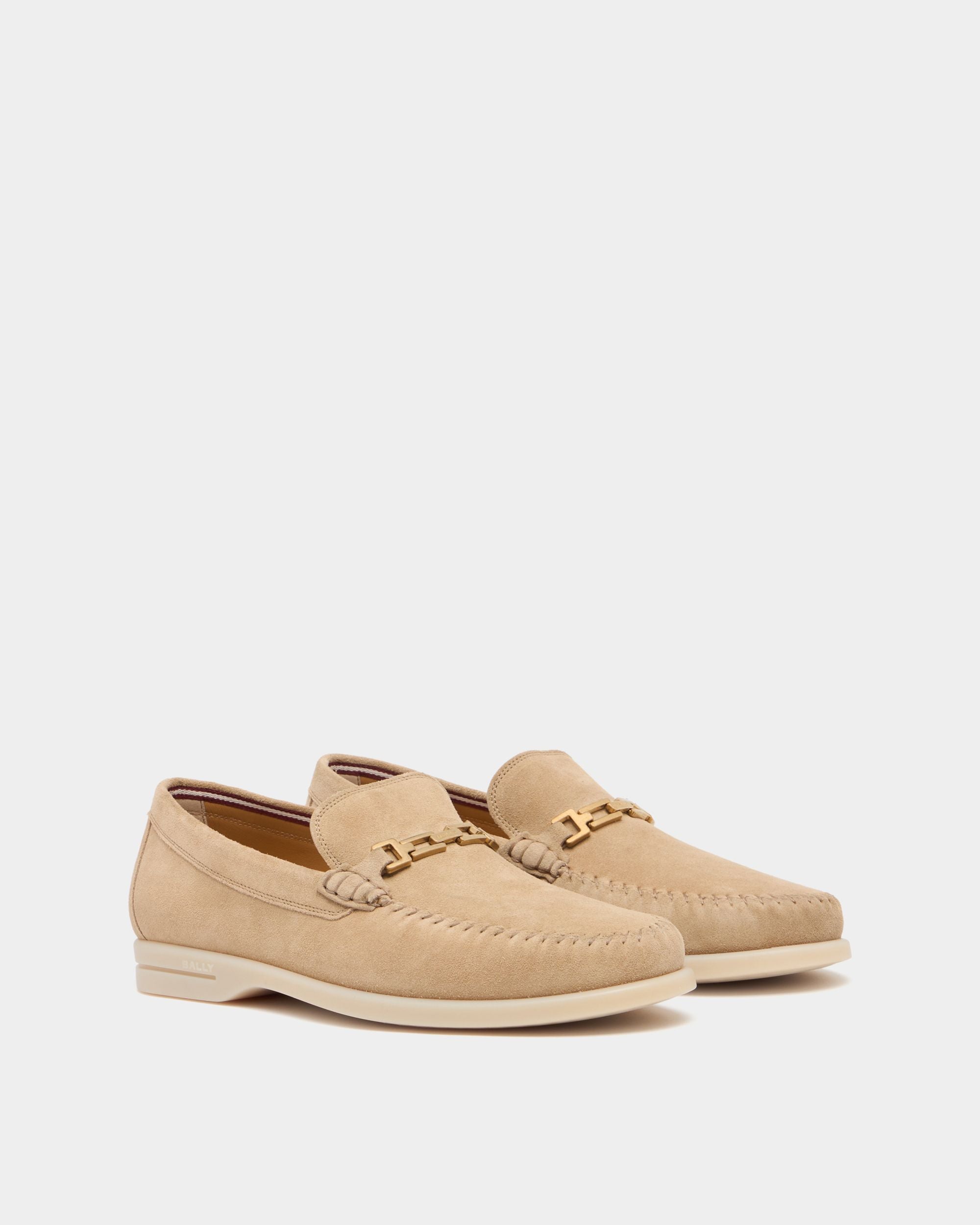 Bally Global - Switz Moc Loafer in Beige Suede - Beige
